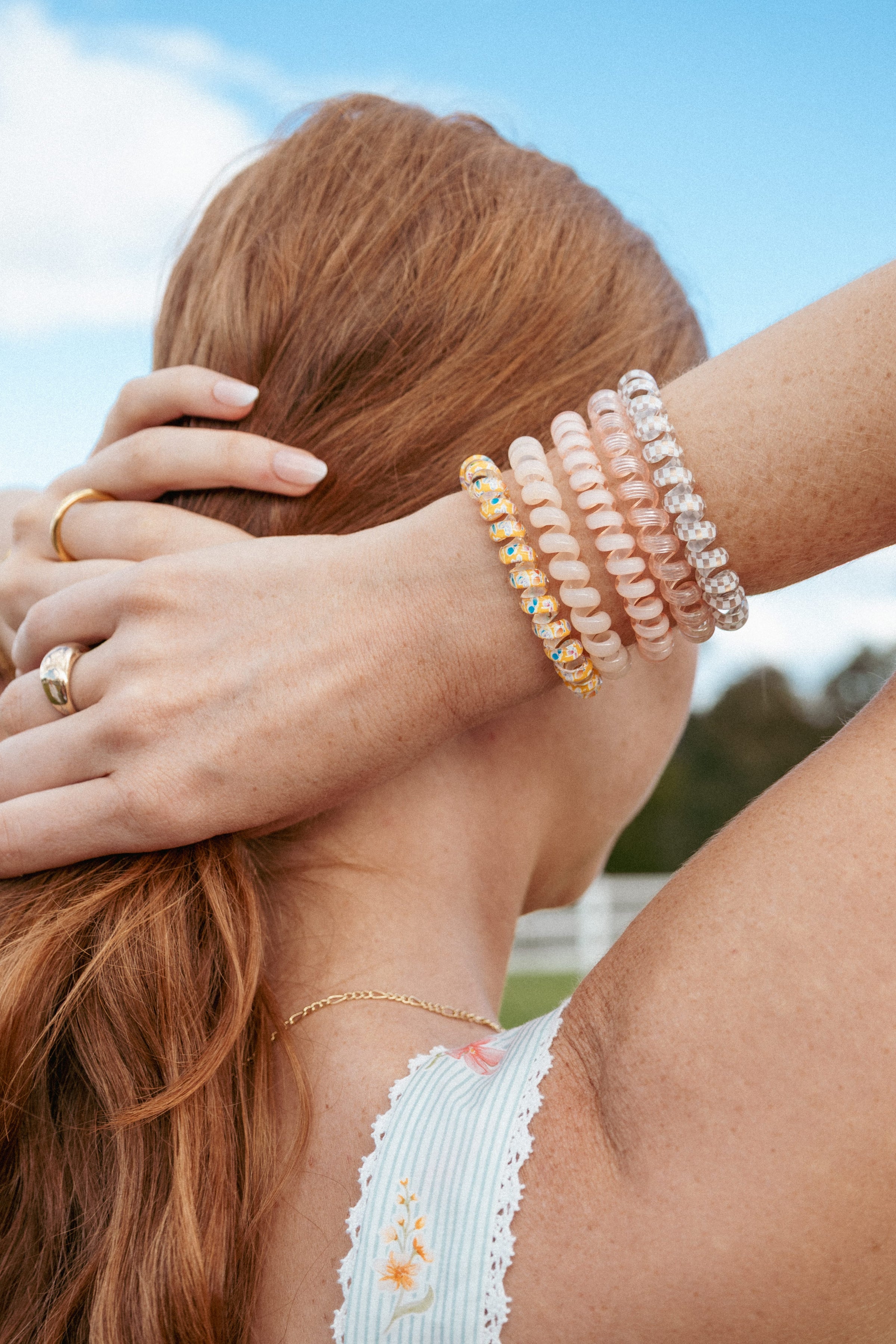 ACCESSORIES Elodie Hair Tie Set - Pink Multi
