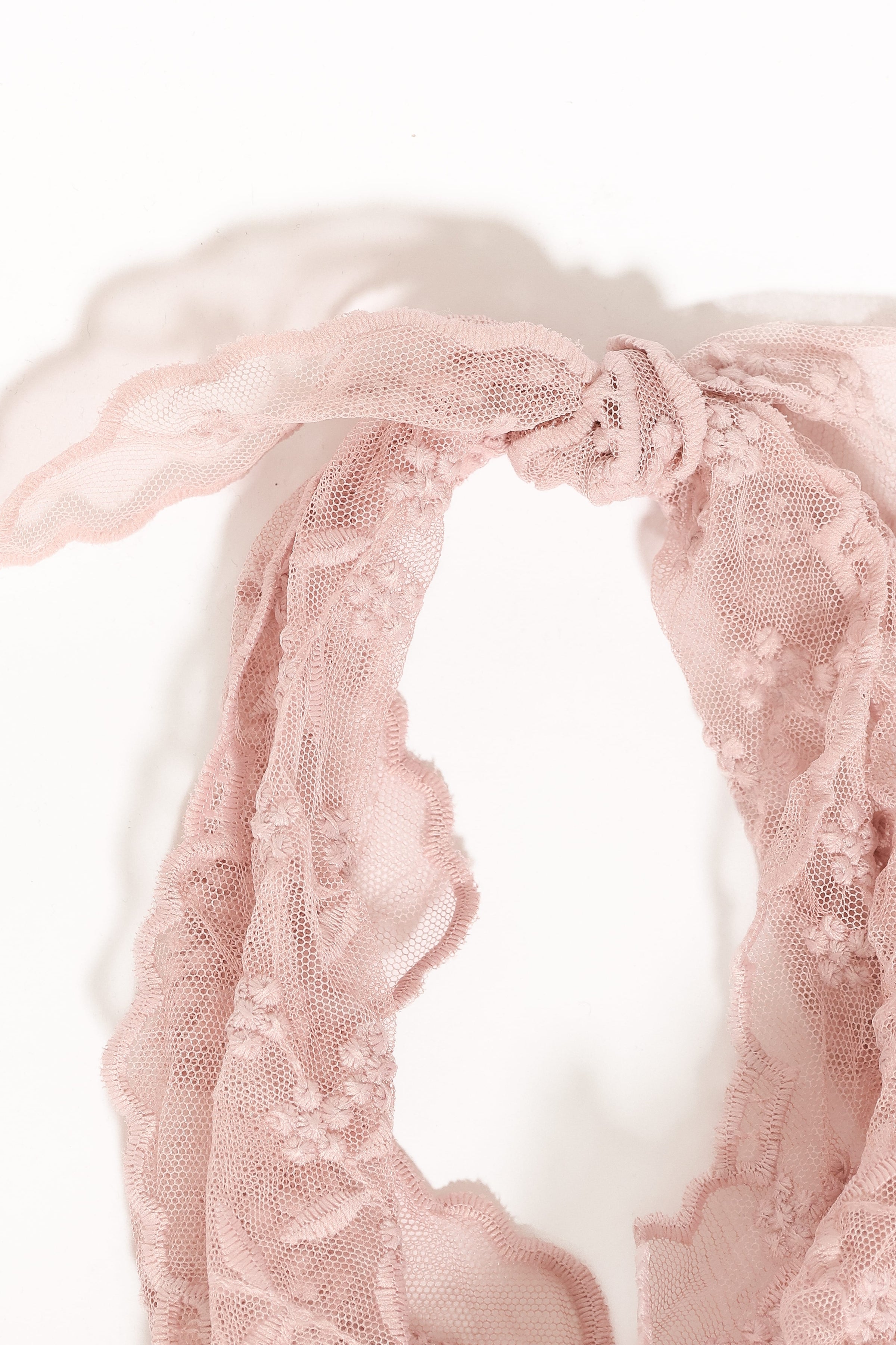 ACCESSORIES Evelyn Lace Head Scarf - Mauve