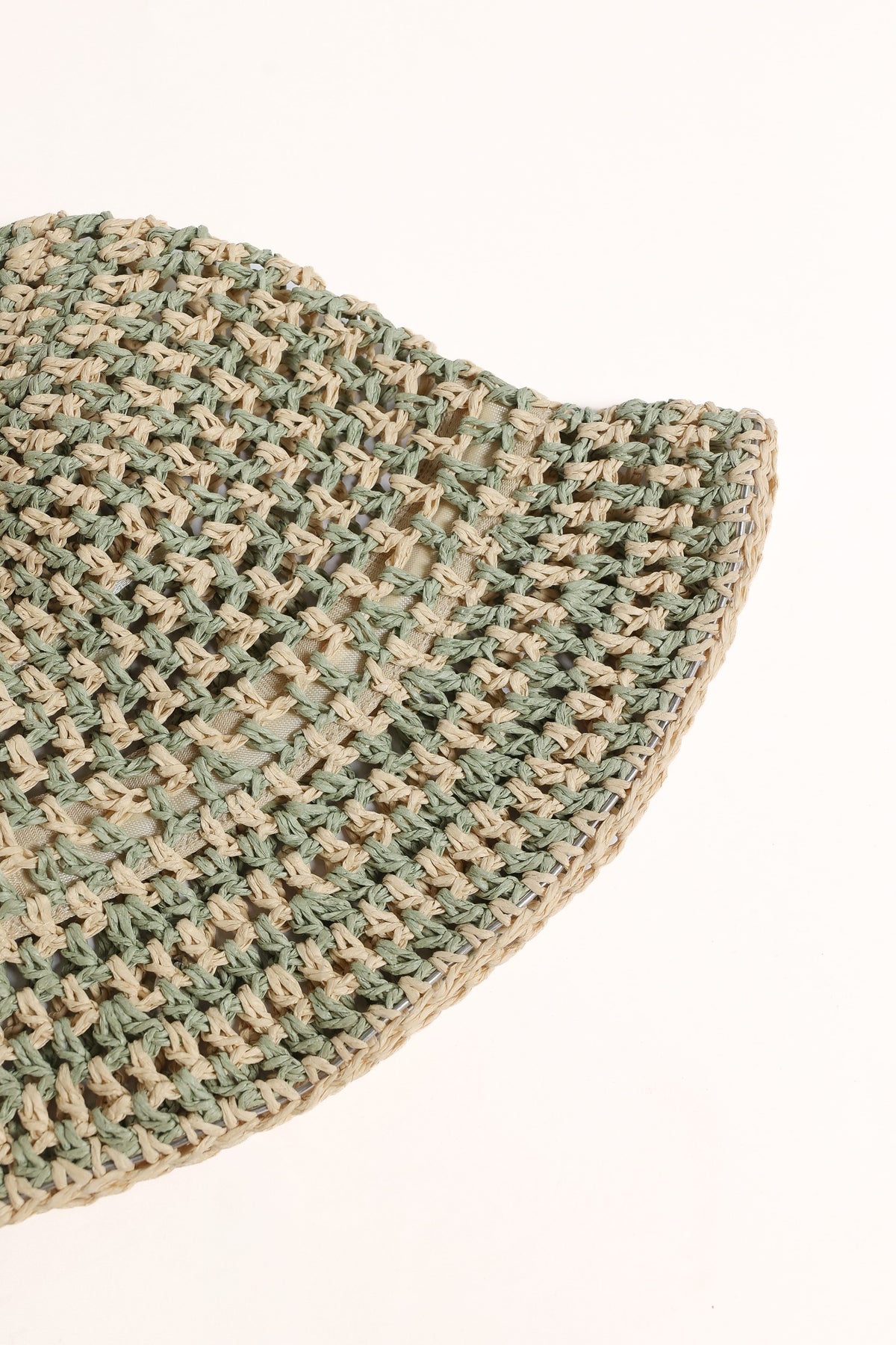 ACCESSORIES Kendra Woven Bucket Hat - Green Stripe