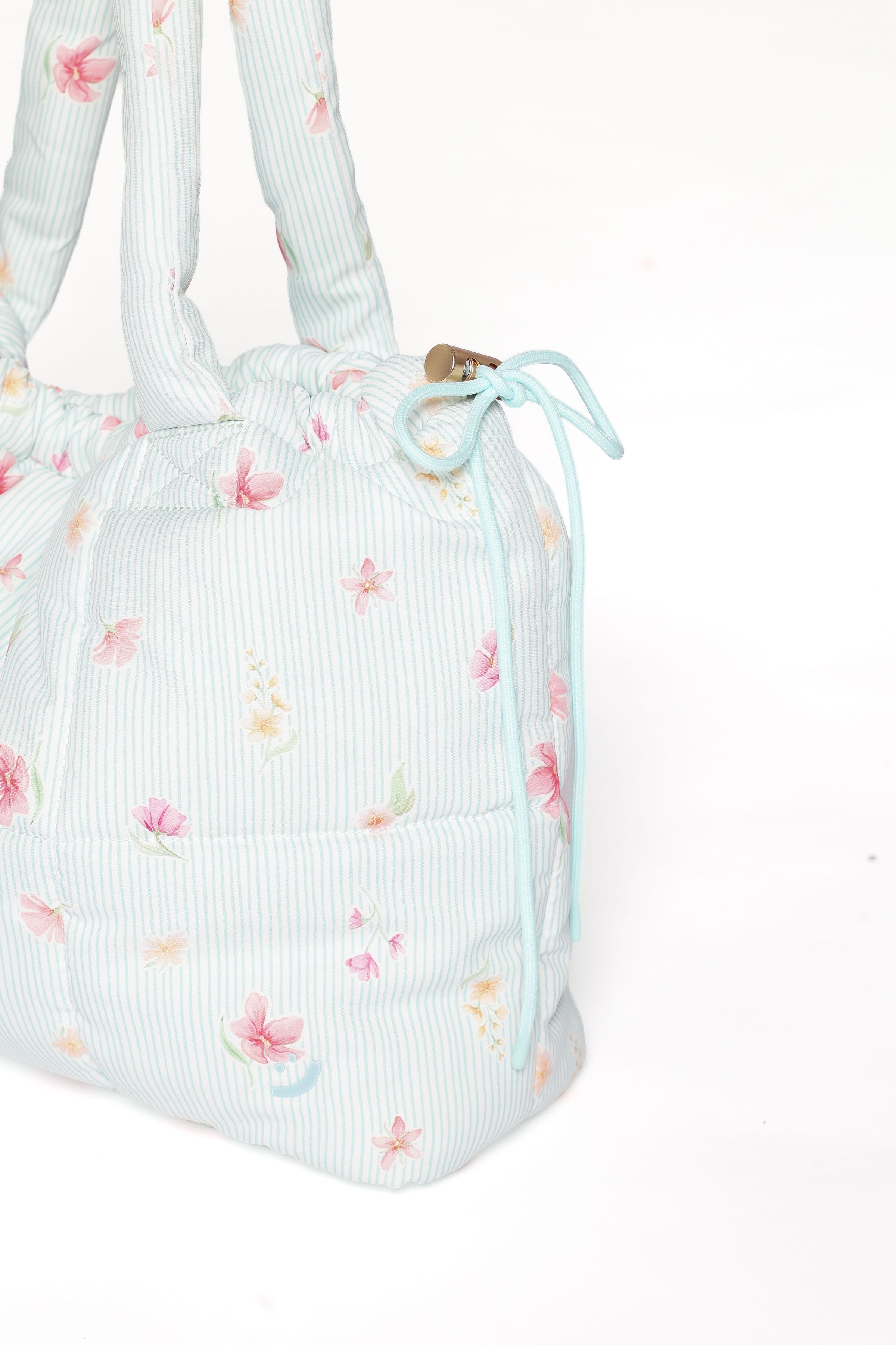 ACCESSORIES Marshmallow Midi Tote - Blue Garden Stripe