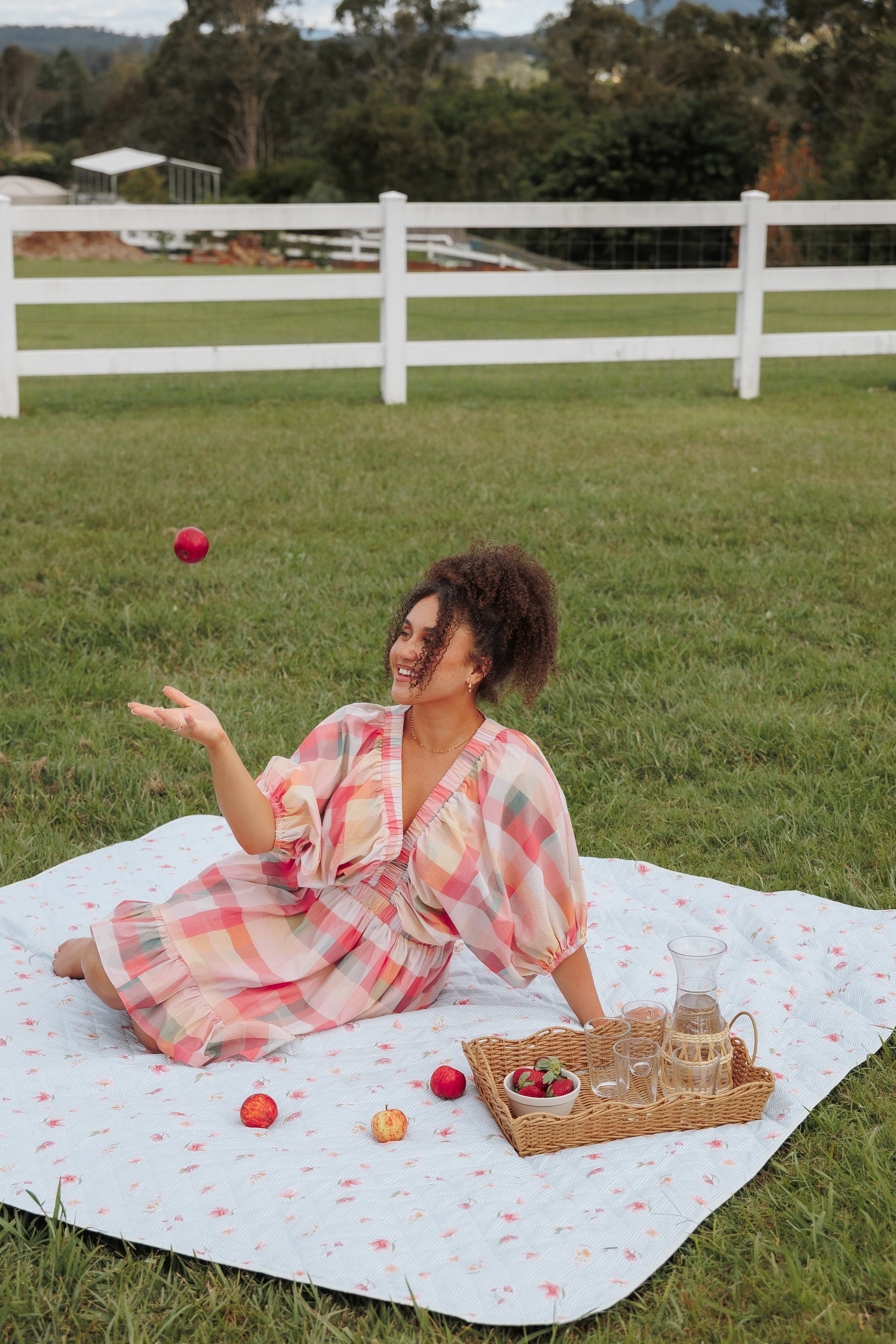 ACCESSORIES Picnic Rug - Blue Garden Stripe