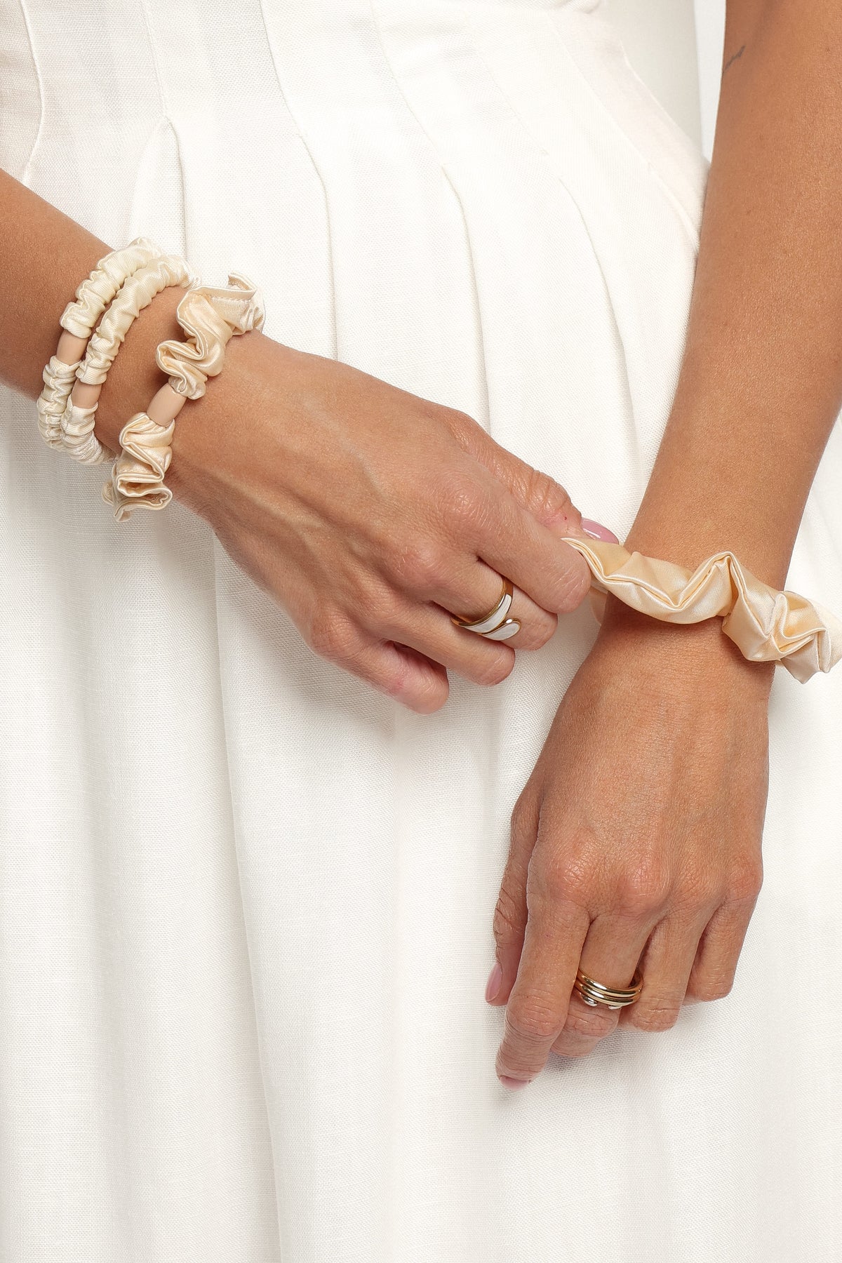 ACCESSORIES Rachel Scrunchie Assorted Pack - Cream