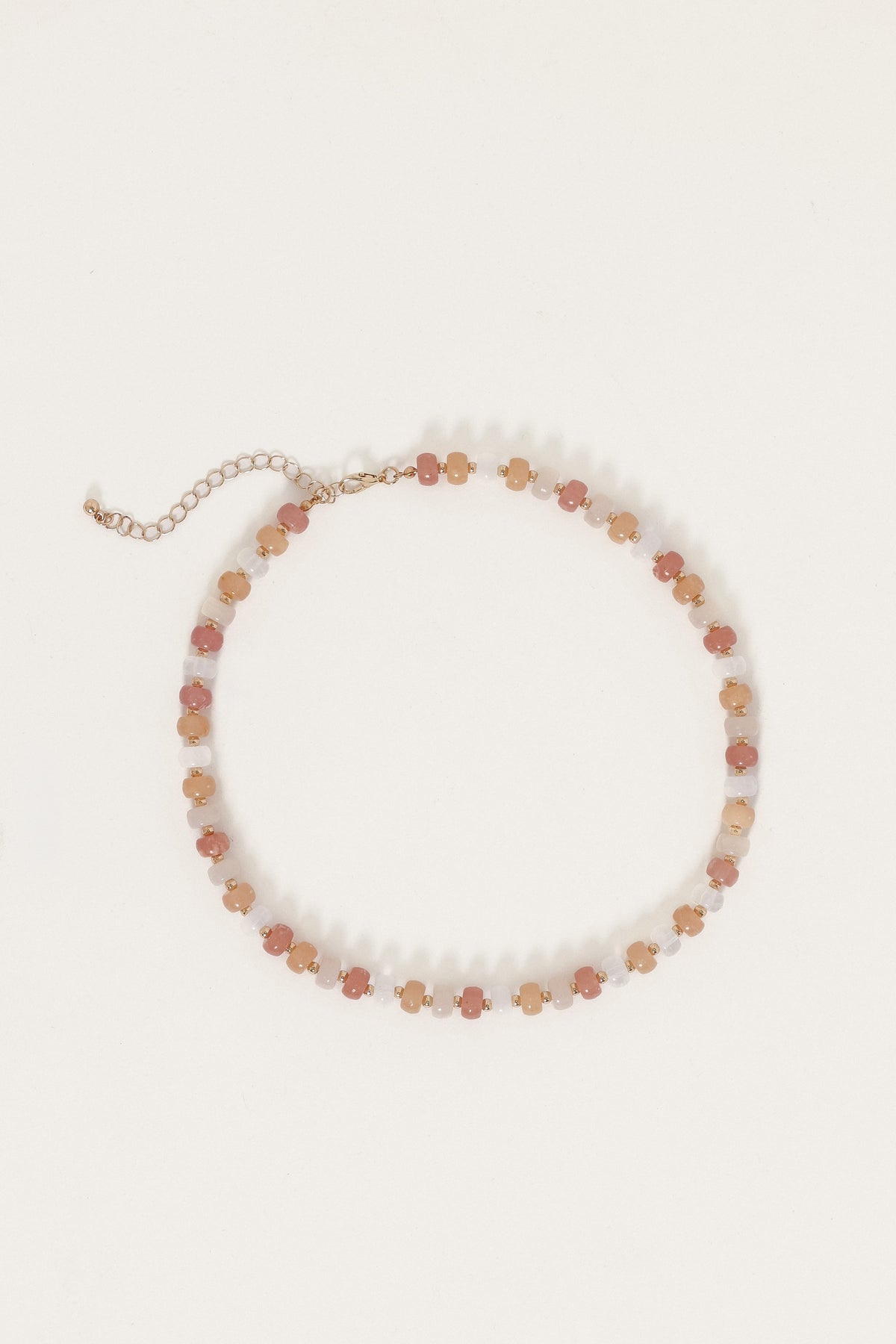 ACCESSORIES Sakura Beaded Necklace - Pink Orange