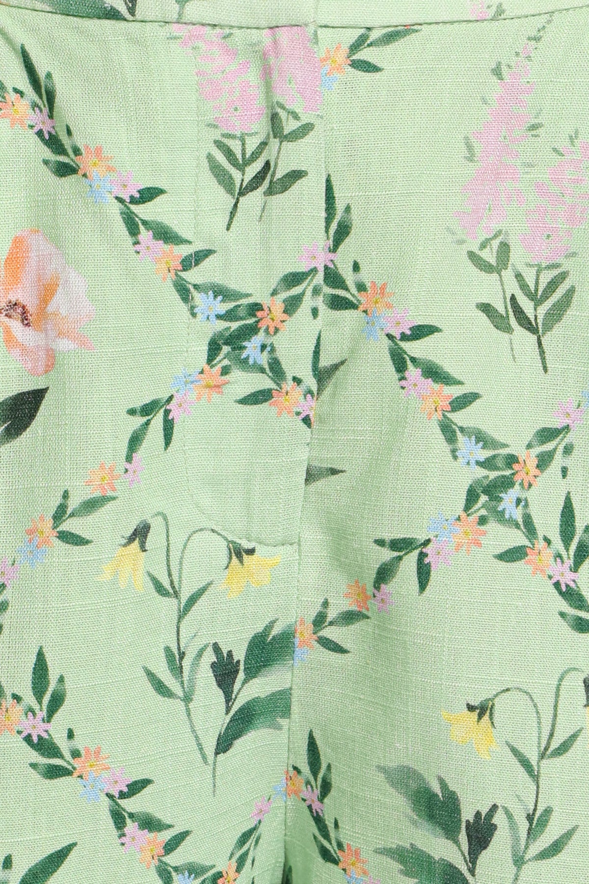 BOTTOMS Bayven Tailored Short - Green Botanical Floral