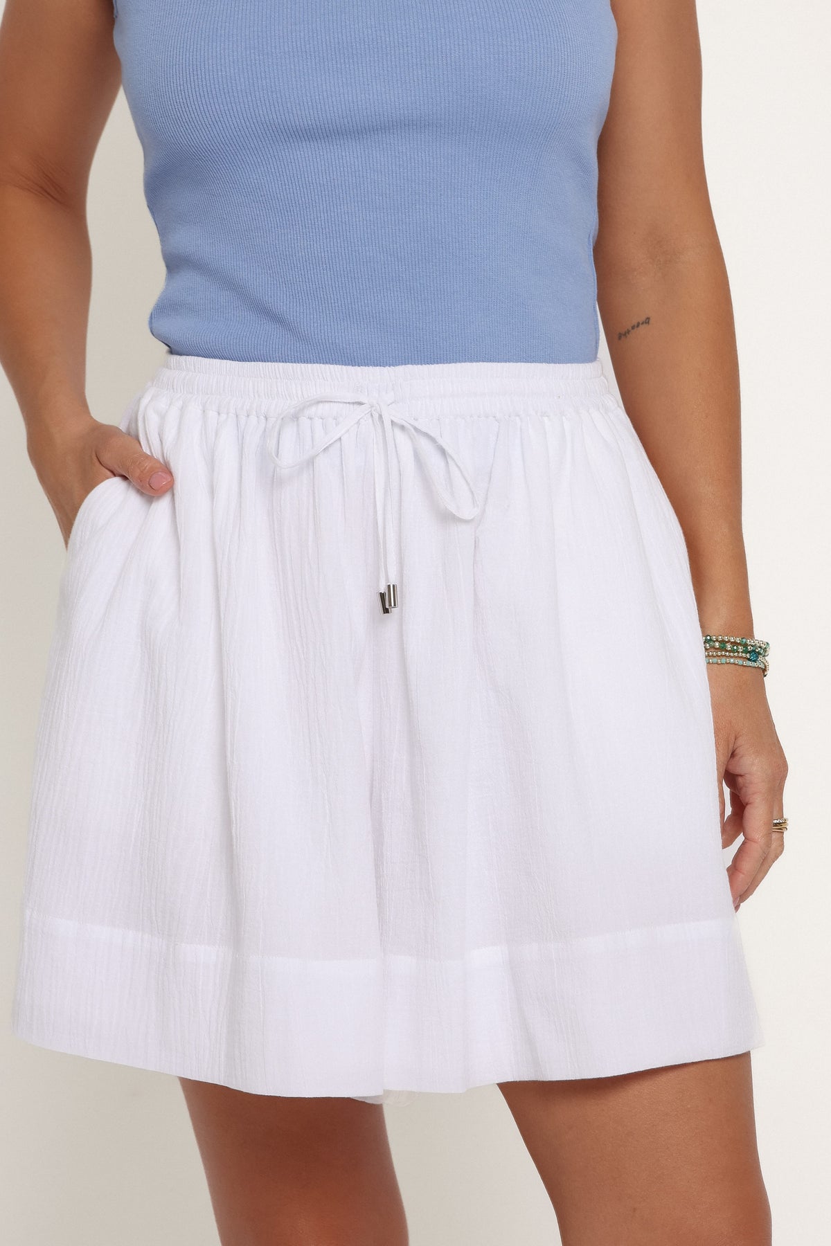 BOTTOMS Borris Oversized Shorts - White