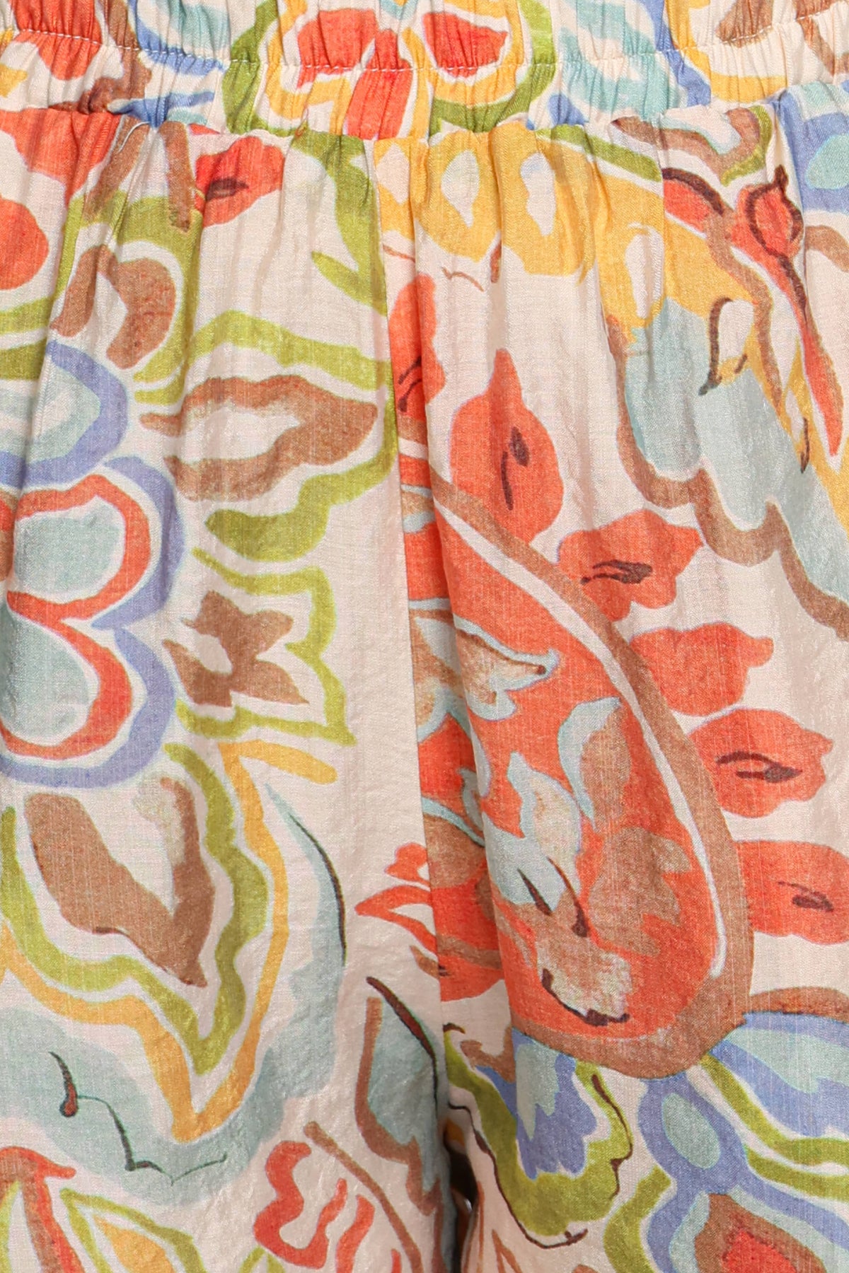 BOTTOMS Bryson Pull On Shorts - Green Blue Paisley