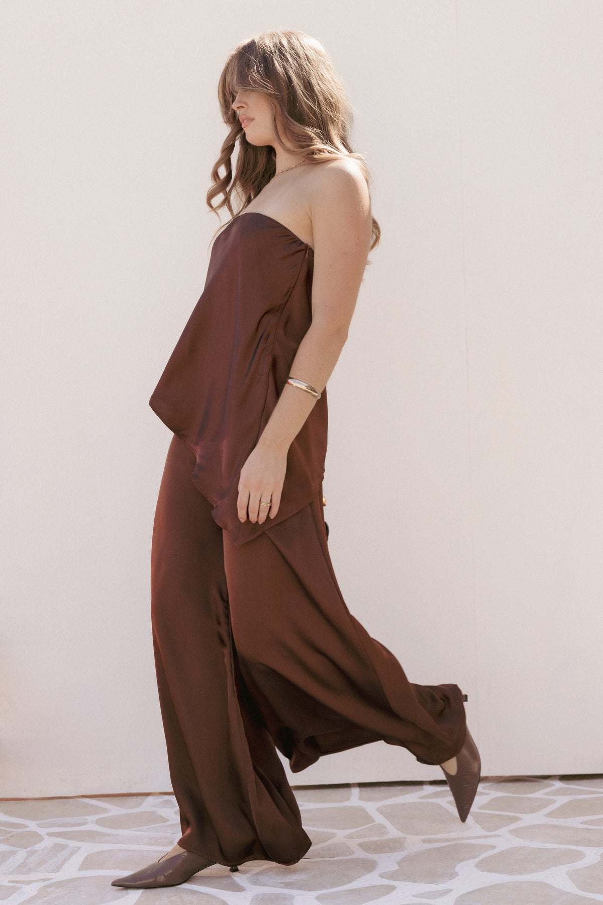 BOTTOMS Charmer Wide Leg Pant - Dark Brown