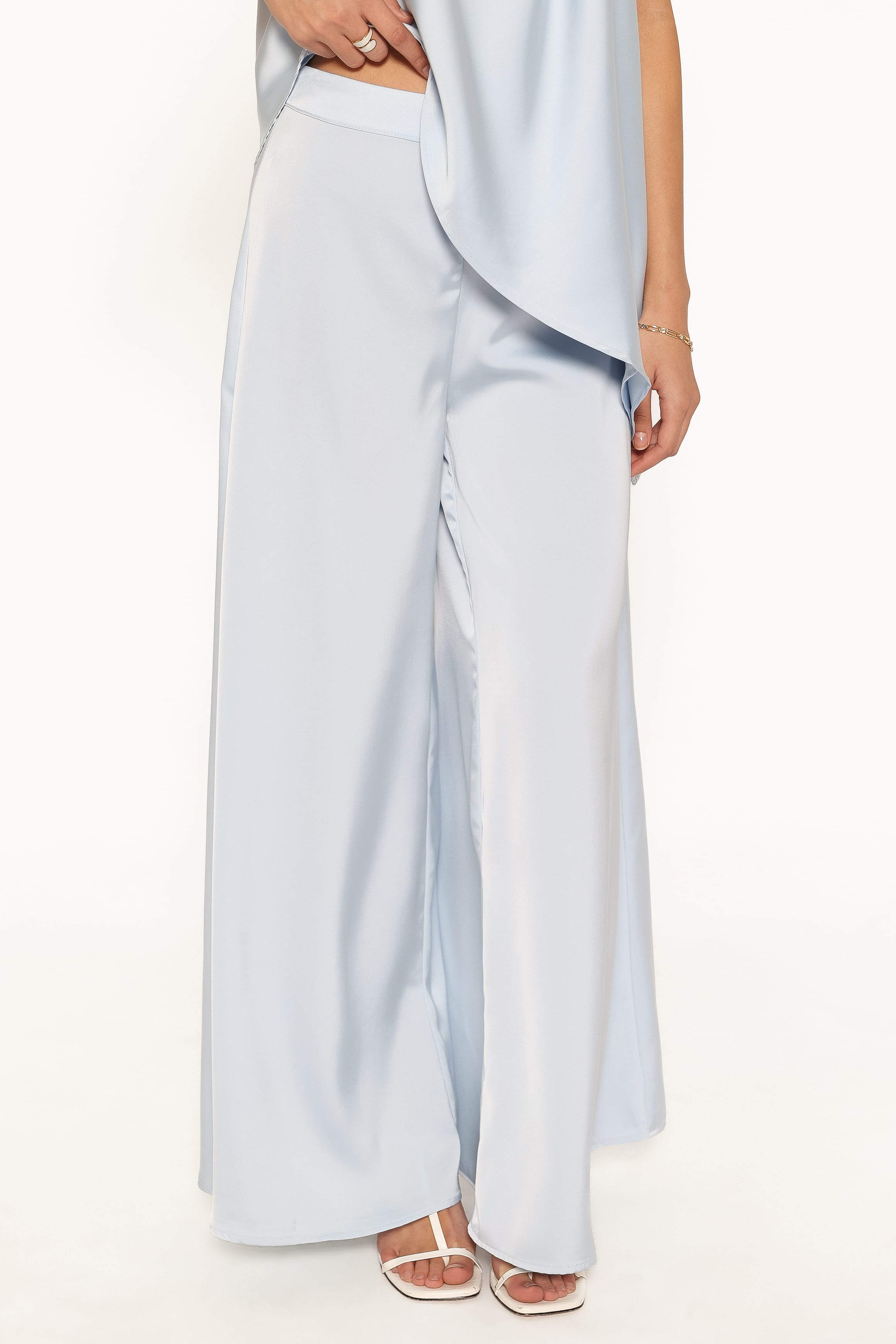 BOTTOMS Charmer Wide Leg Pant - Light Blue