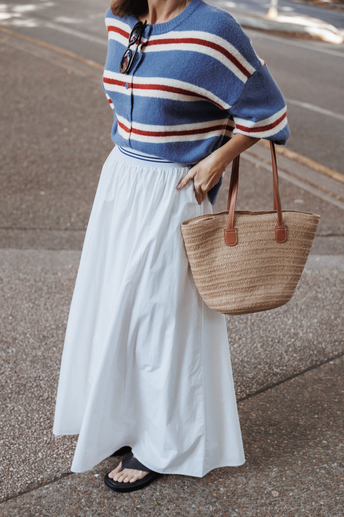 BOTTOMS Christine Maxi Skirt - White