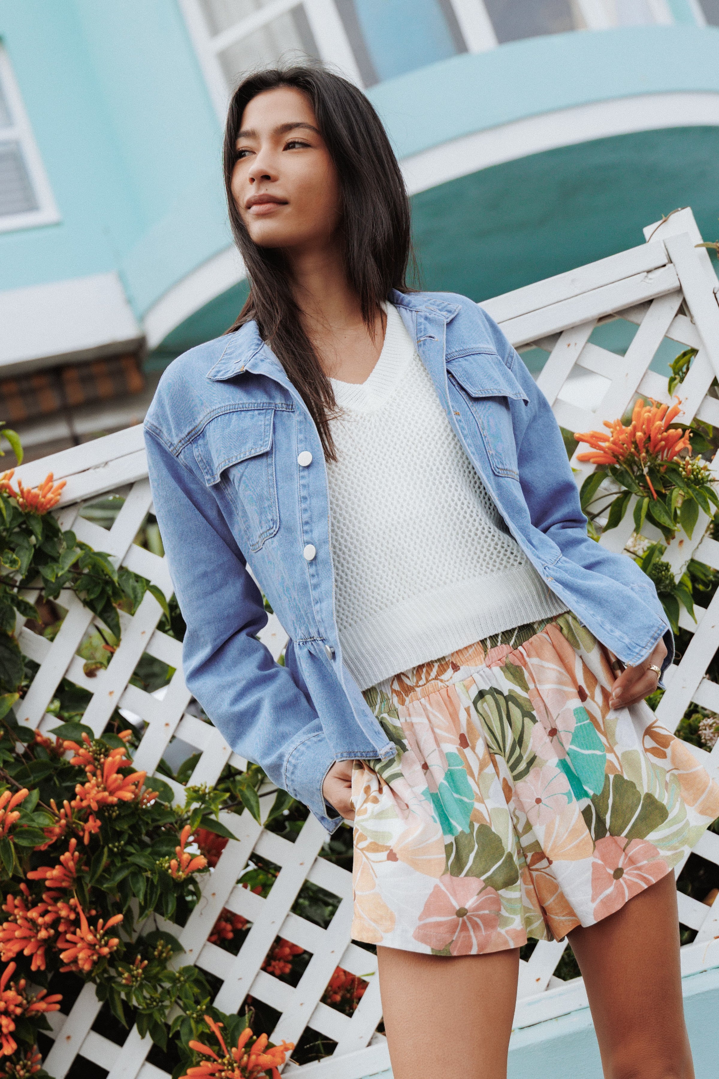 BOTTOMS Clarke Shorts - Retro Orange Floral