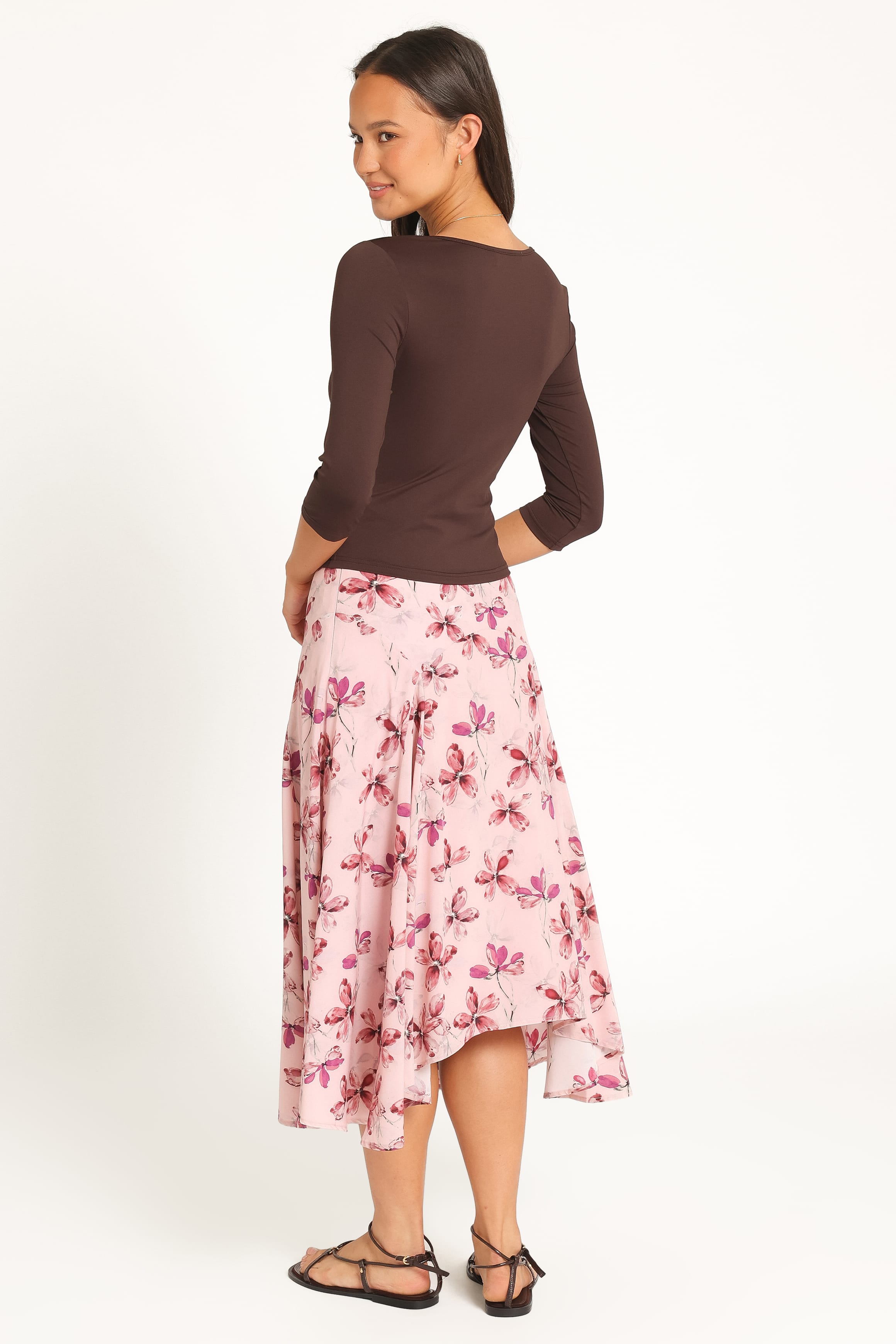 BOTTOMS Dennie Hanky Hem Skirt - Pink Floral