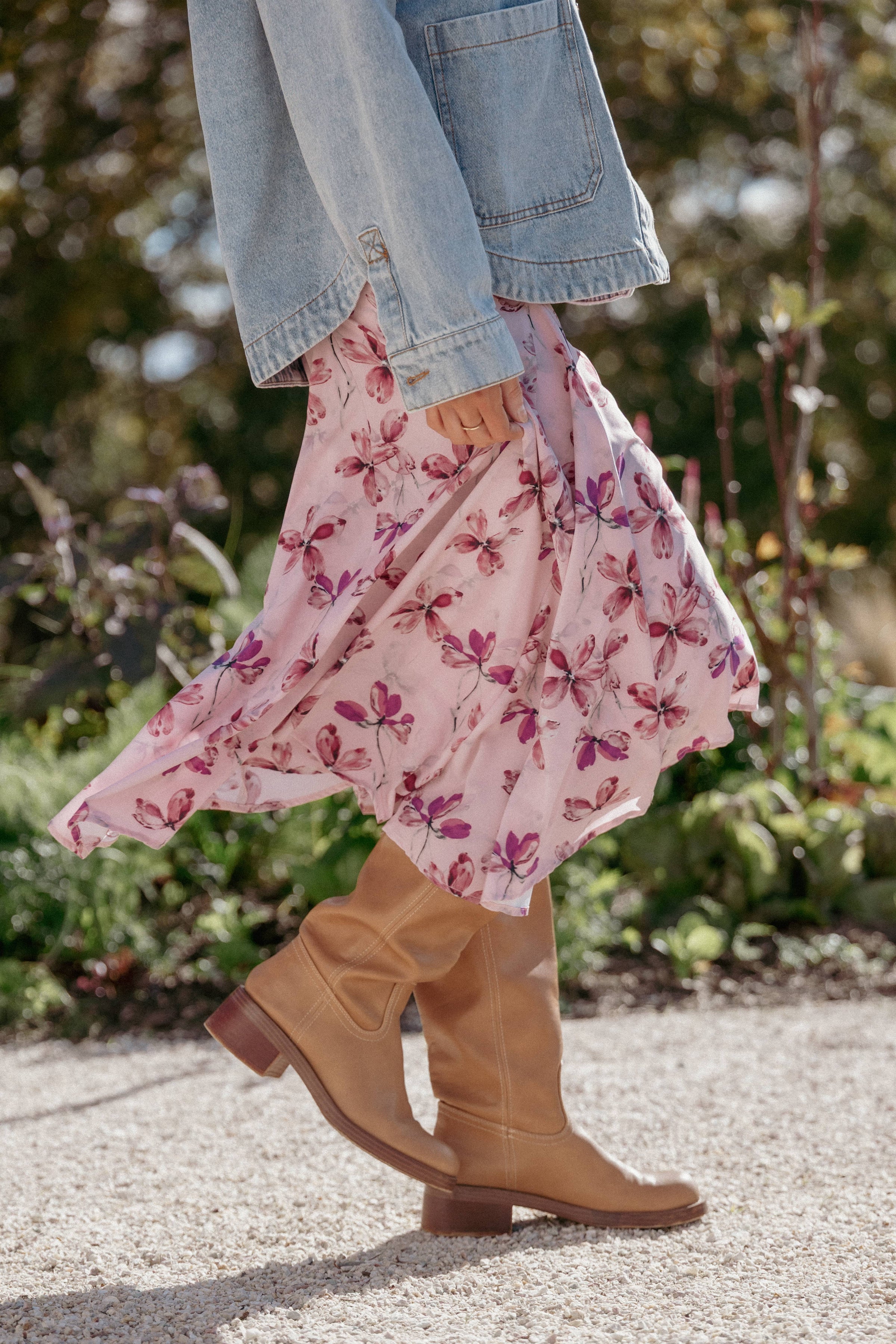 BOTTOMS Dennie Hanky Hem Skirt - Pink Floral