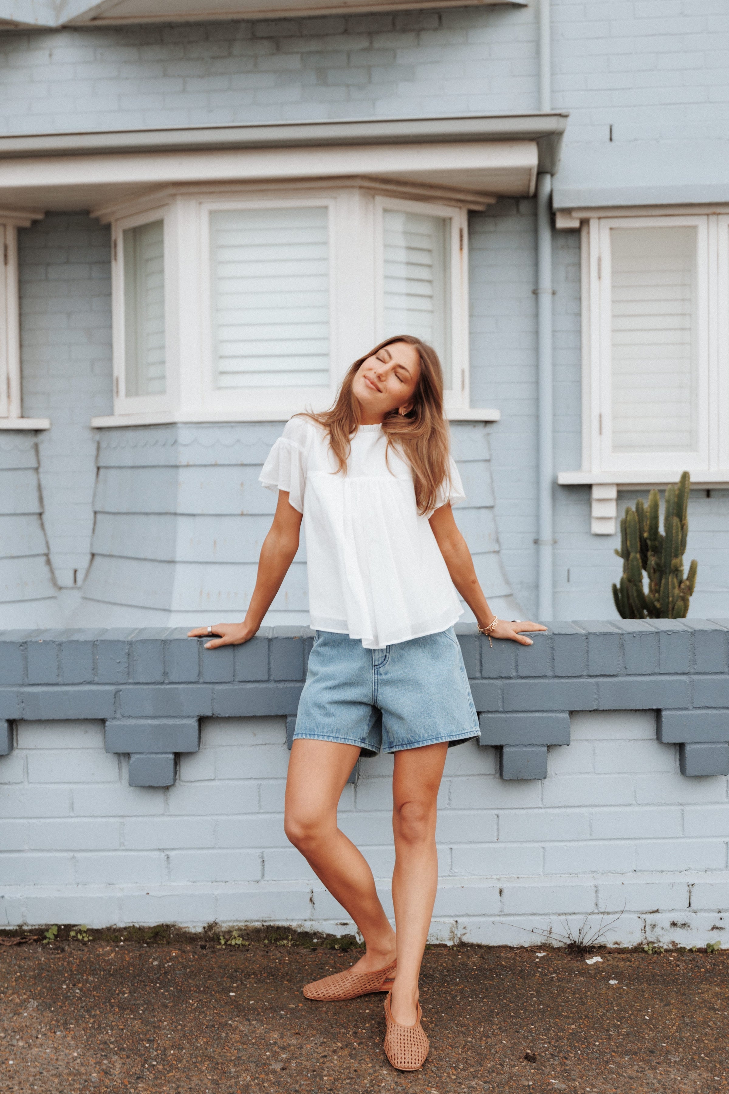 BOTTOMS Hudson Burmuda Denim Shorts - Light Blue Wash