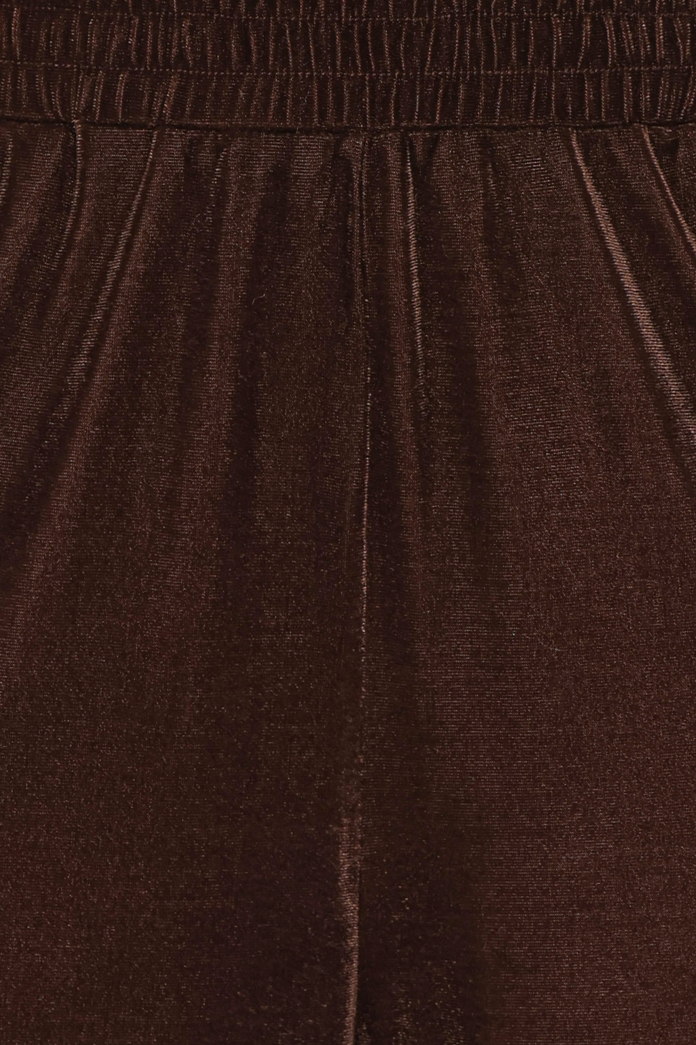 BOTTOMS Layton Wide Leg Lace Trim Pants - Chocolate Velvet