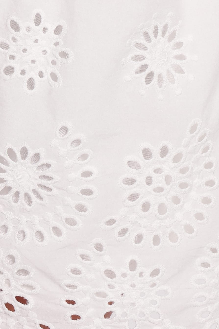 BOTTOMS Maxima Mini Skirt - White Broderie