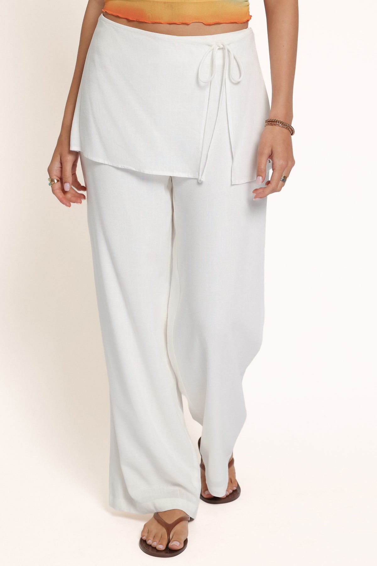 BOTTOMS Meldon Wrap Pants - Off White