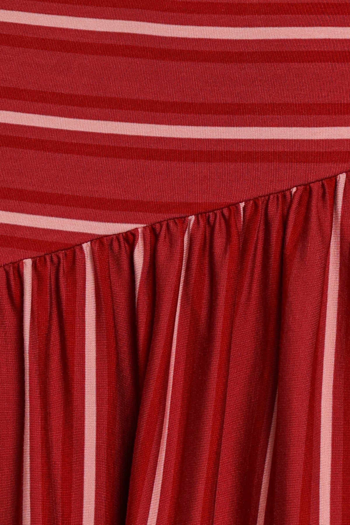 BOTTOMS Merlita Asymmetric Maxi Skirt - Red Stripe