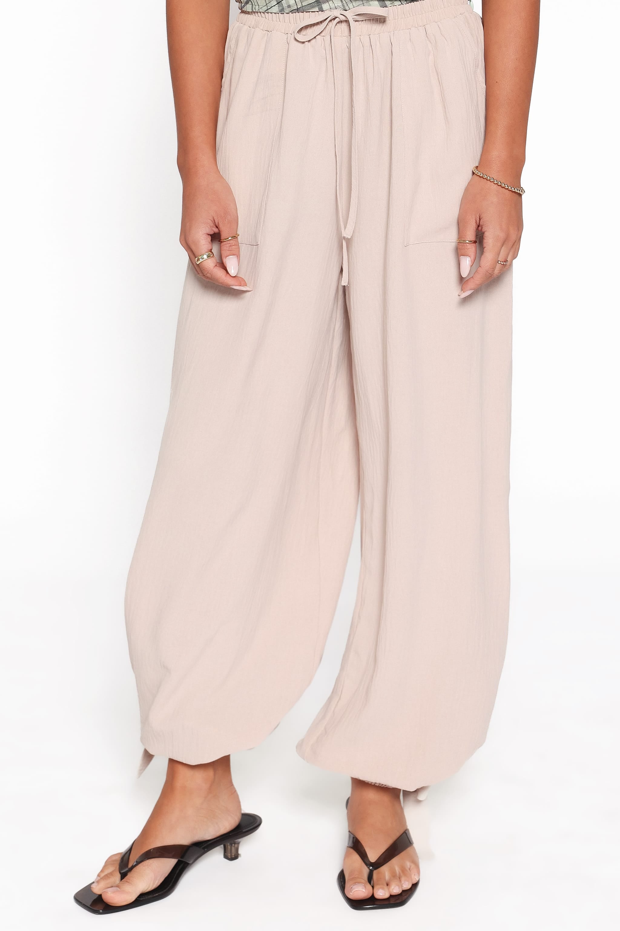 BOTTOMS Nara Balloon Hem Pants - Oatmeal