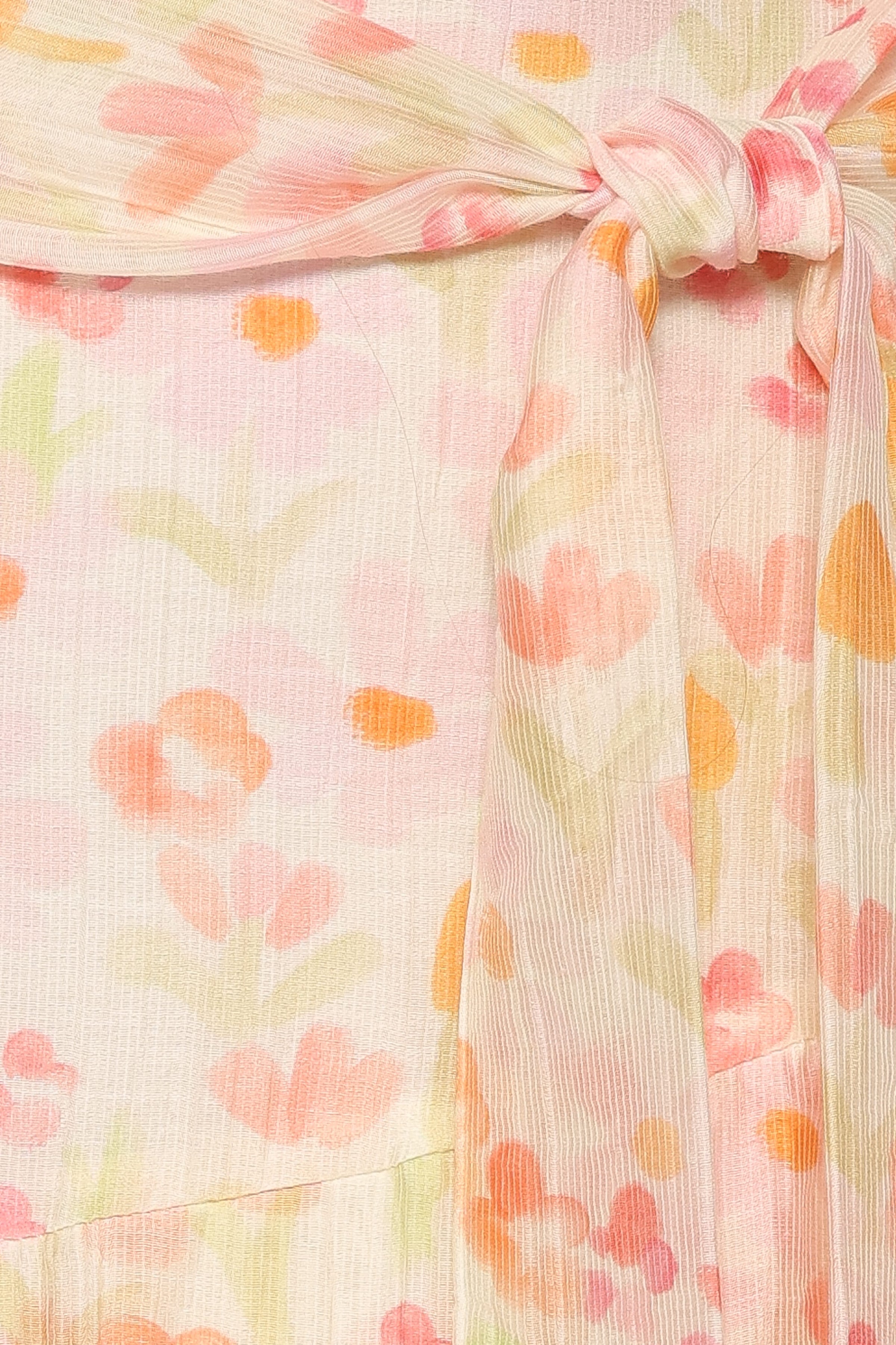 BOTTOMS Pollie Tie Front Midi Skirt - Pink Floral