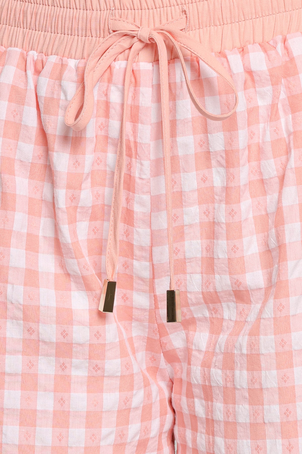 BOTTOMS Rafa Wide Leg Pants - Pink Gingham