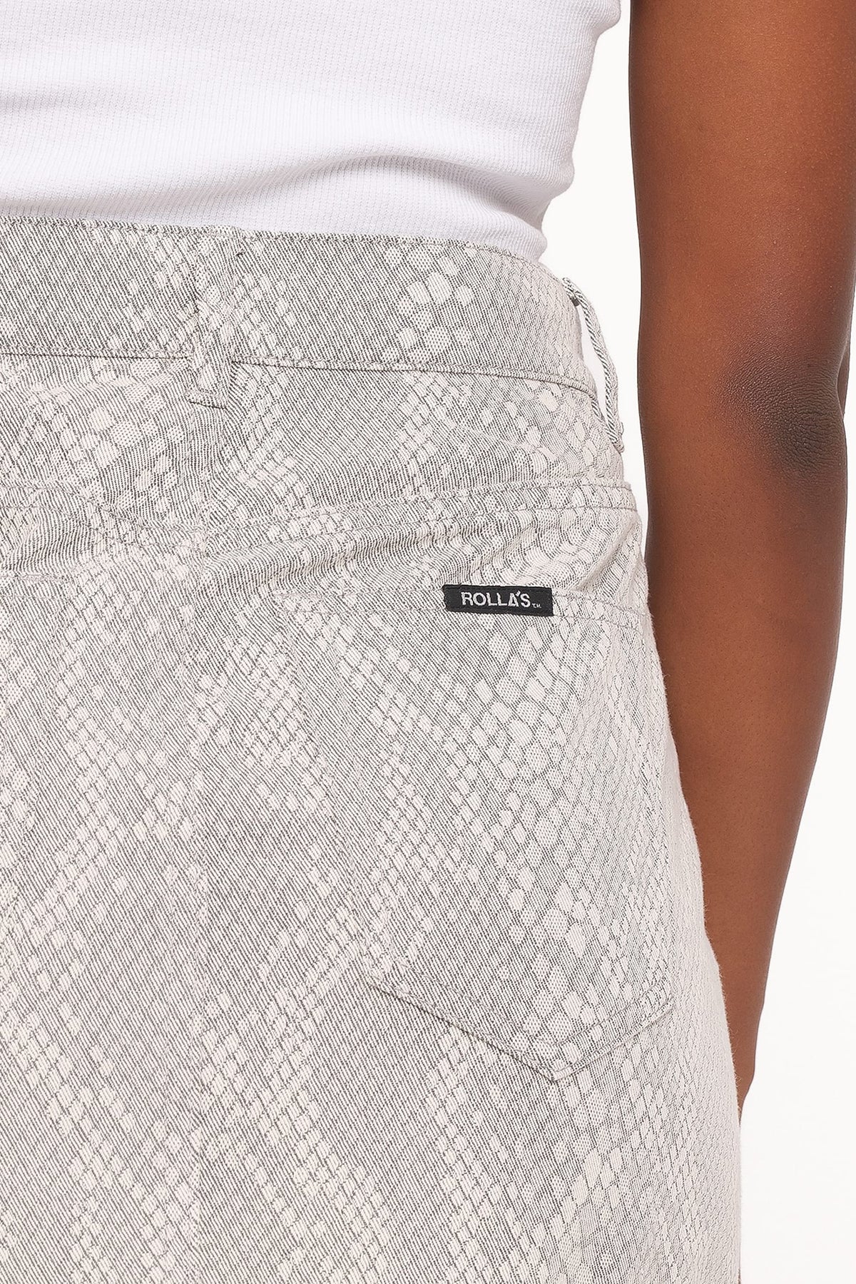 BOTTOMS Rollas 90s Relaxed Mini Skirt - Python