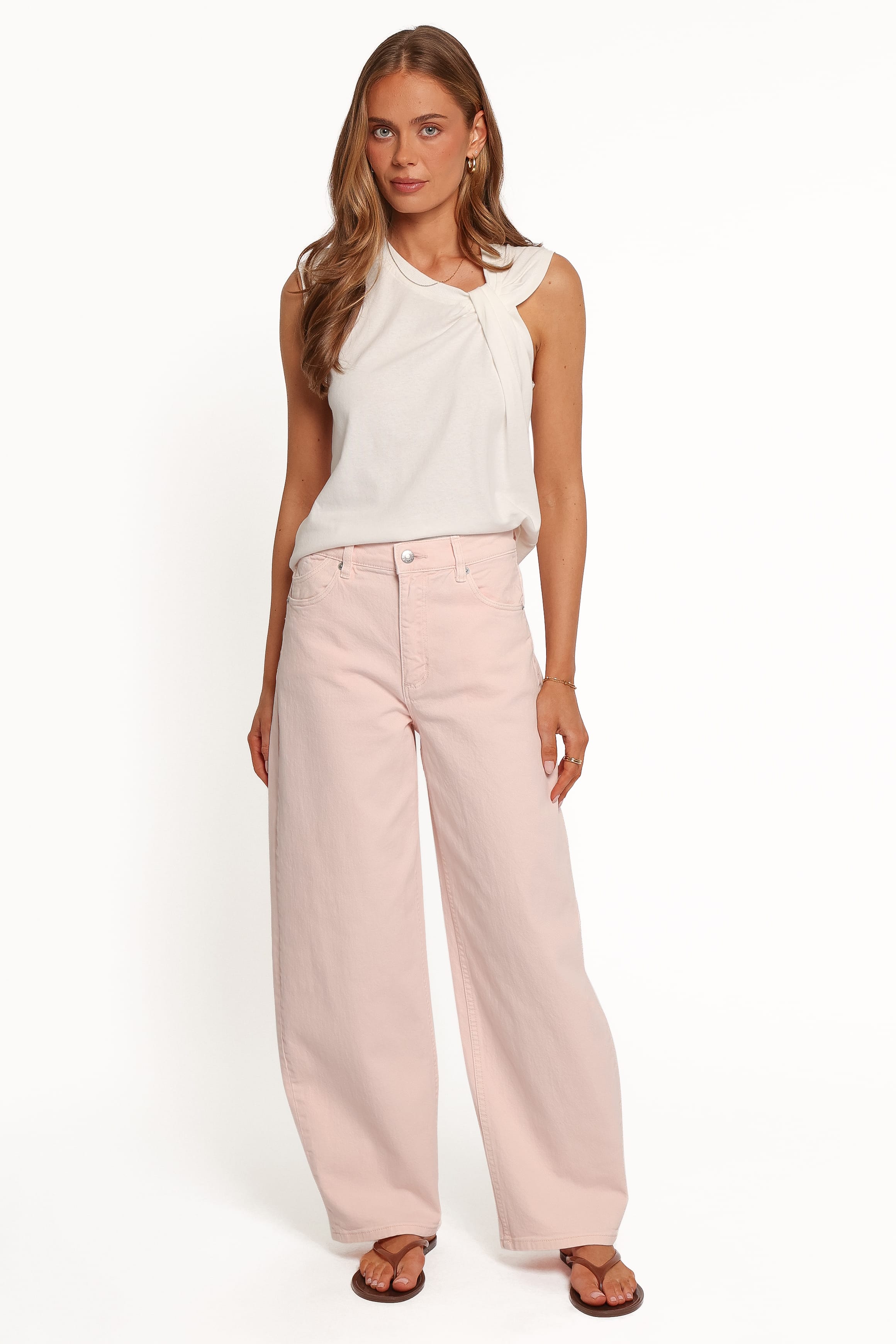 BOTTOMS Rollas Gigi Barrel Jeans - Petal
