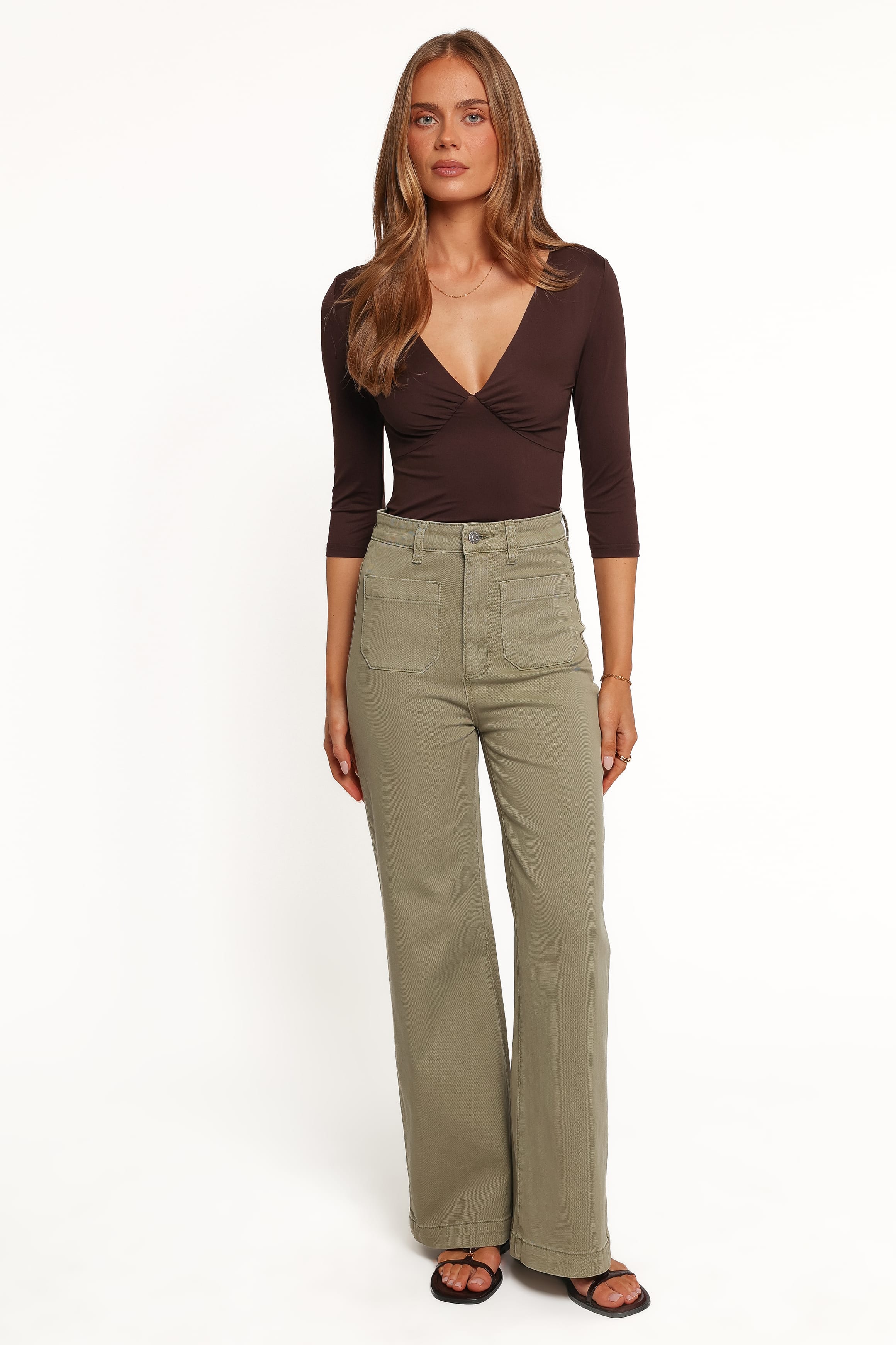 BOTTOMS Rollas Sailor Jeans - Summer Olive