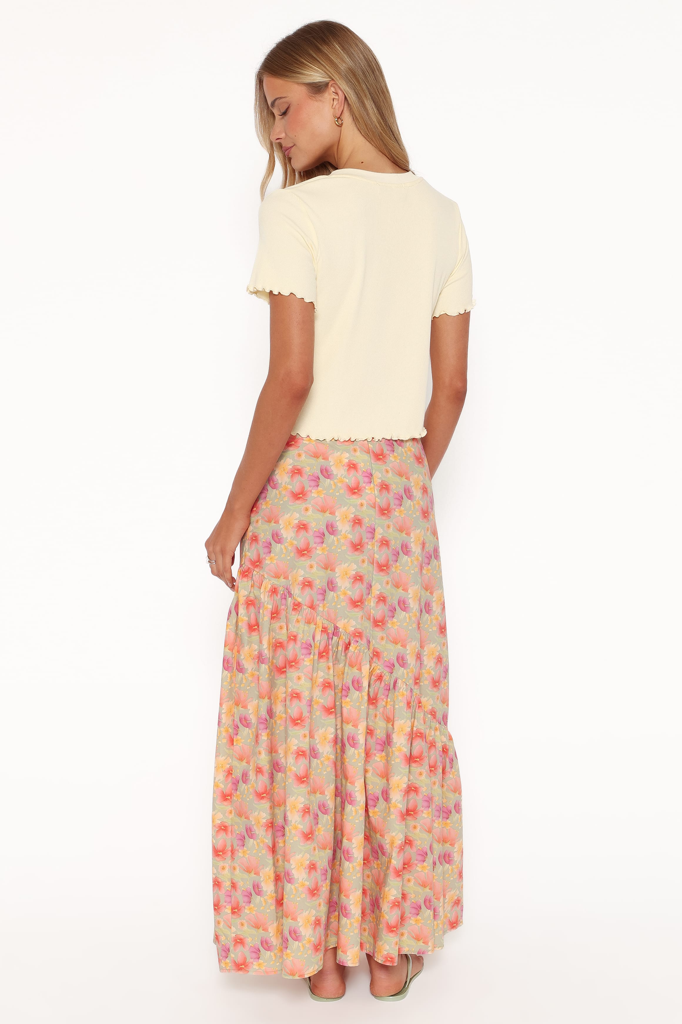 BOTTOMS Shelbie Maxi Skirt - Sage Wildflower