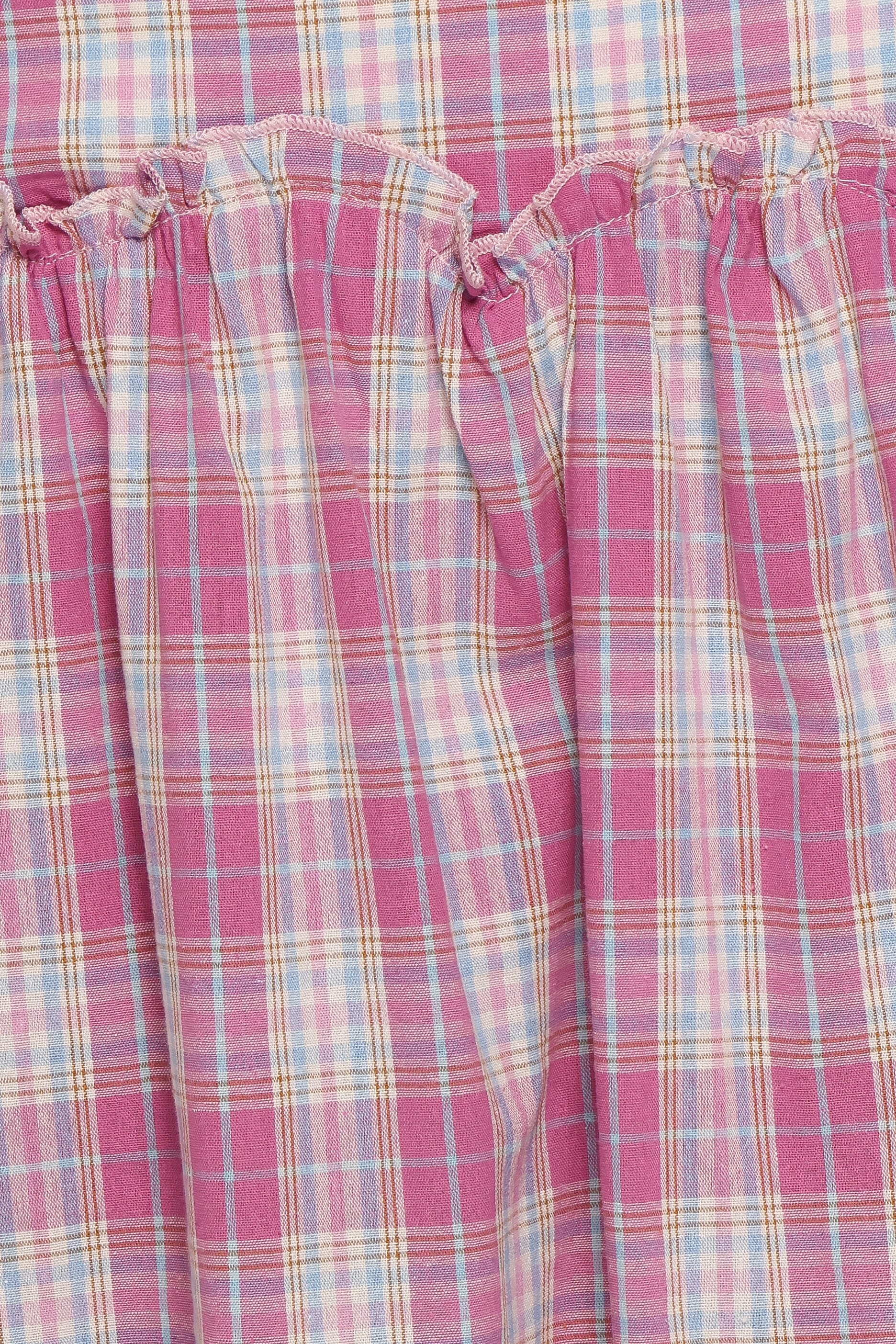 BOTTOMS Tyler Drop Waist Maxi Skirt - Pink Plaid