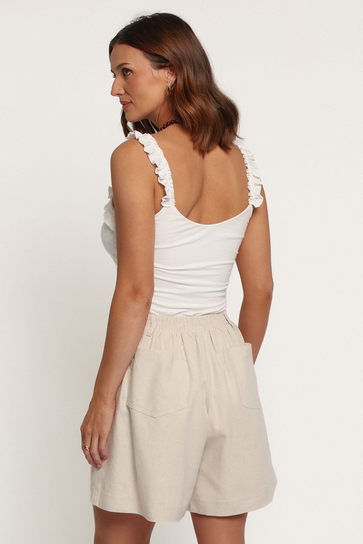 BOTTOMS Varly Flowy Shorts - Oatmeal