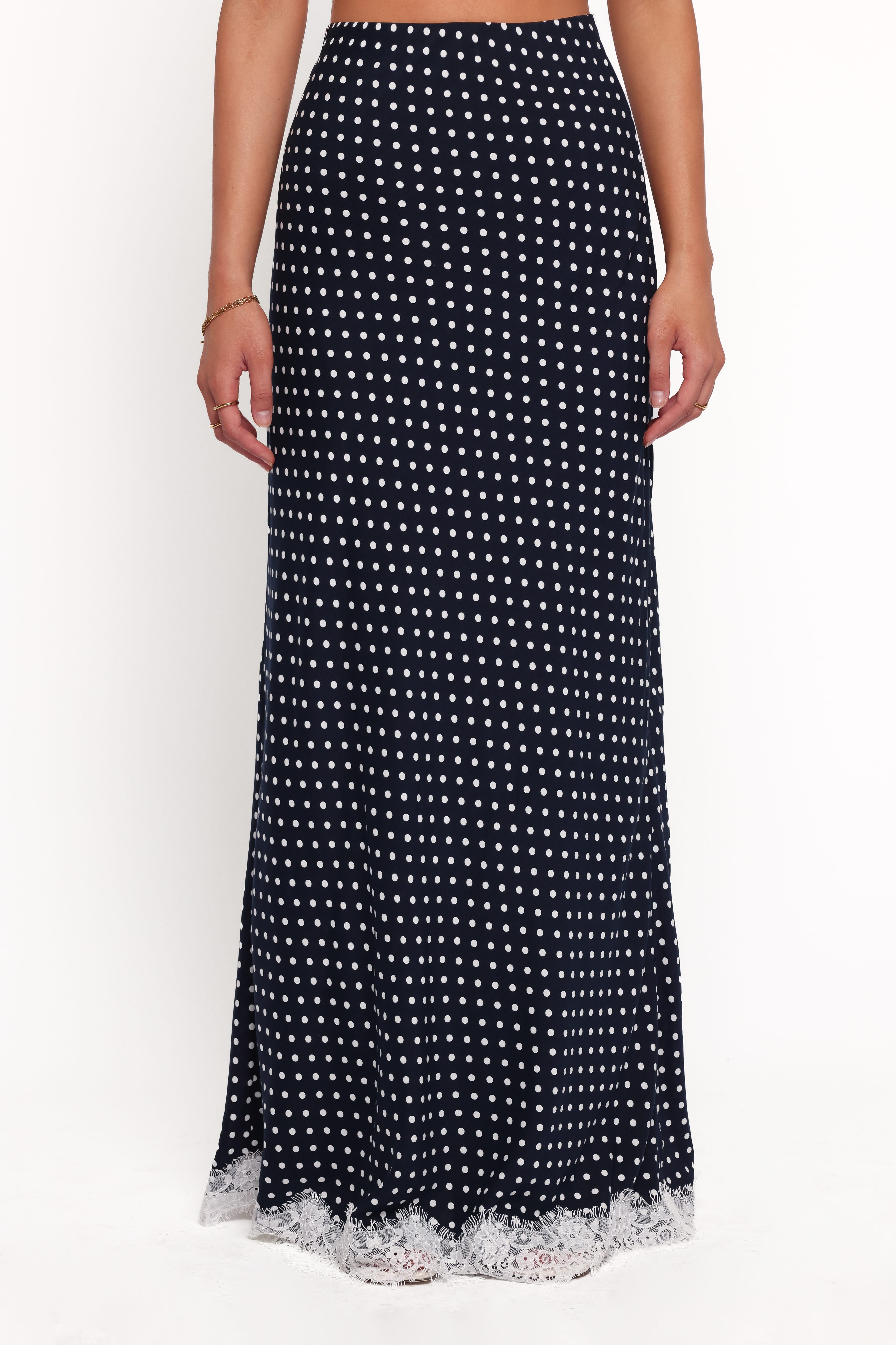 BOTTOMS Velman Skirt - Blue Polka Dot