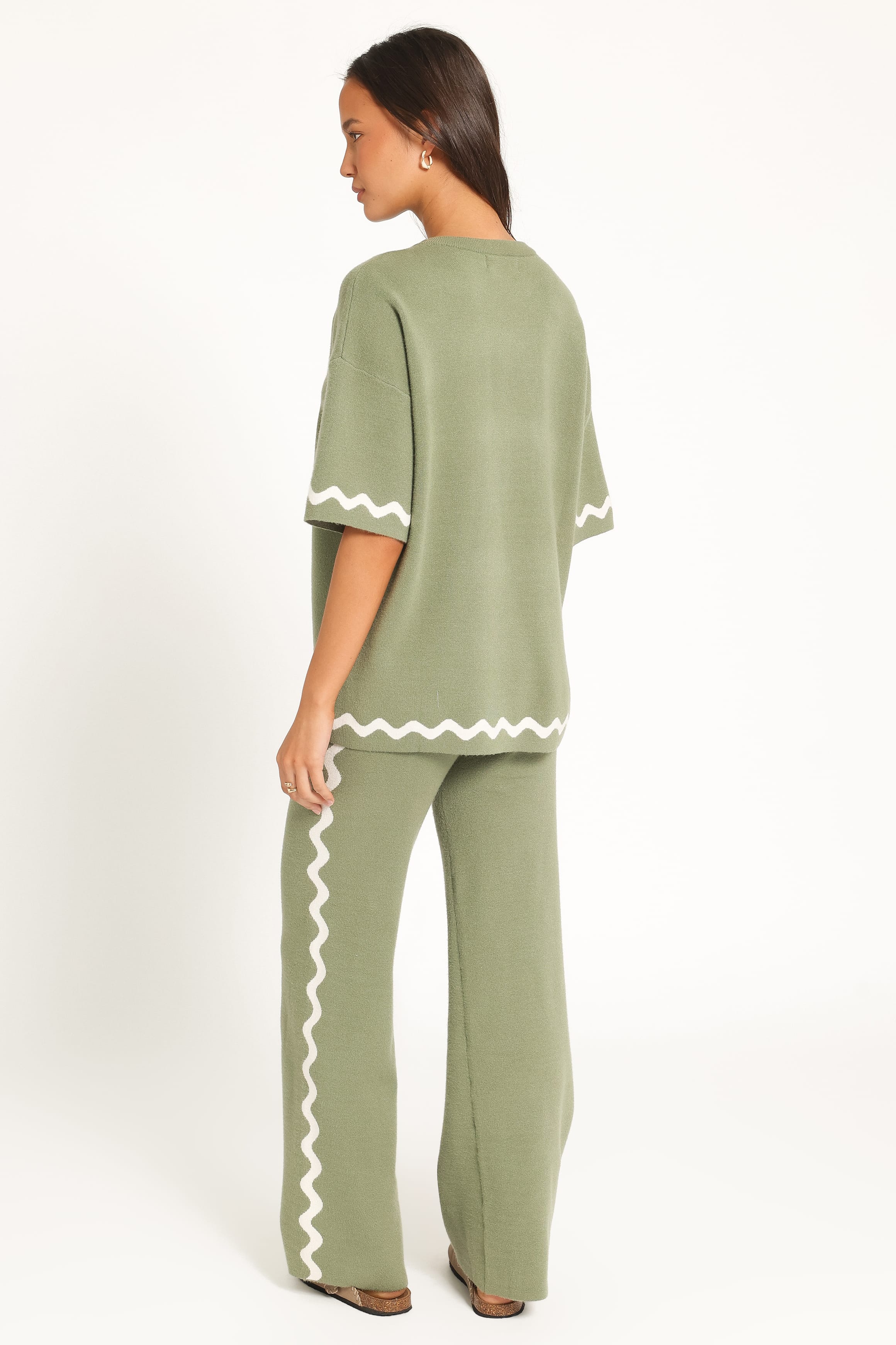 BOTTOMS Vespa Knitted Pant - Moss Green