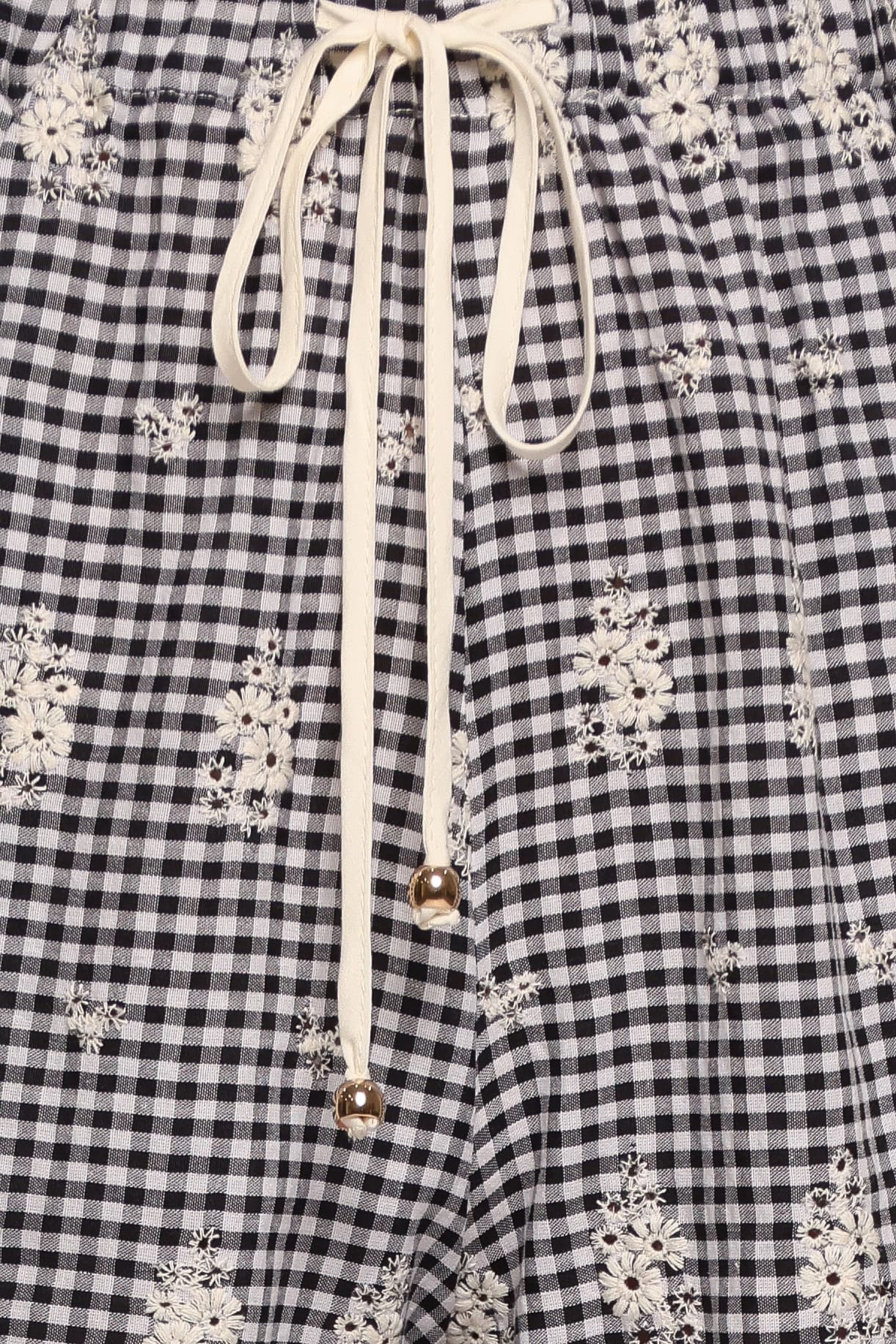 BOTTOMS Wren Pant - Black Gingham Broderie