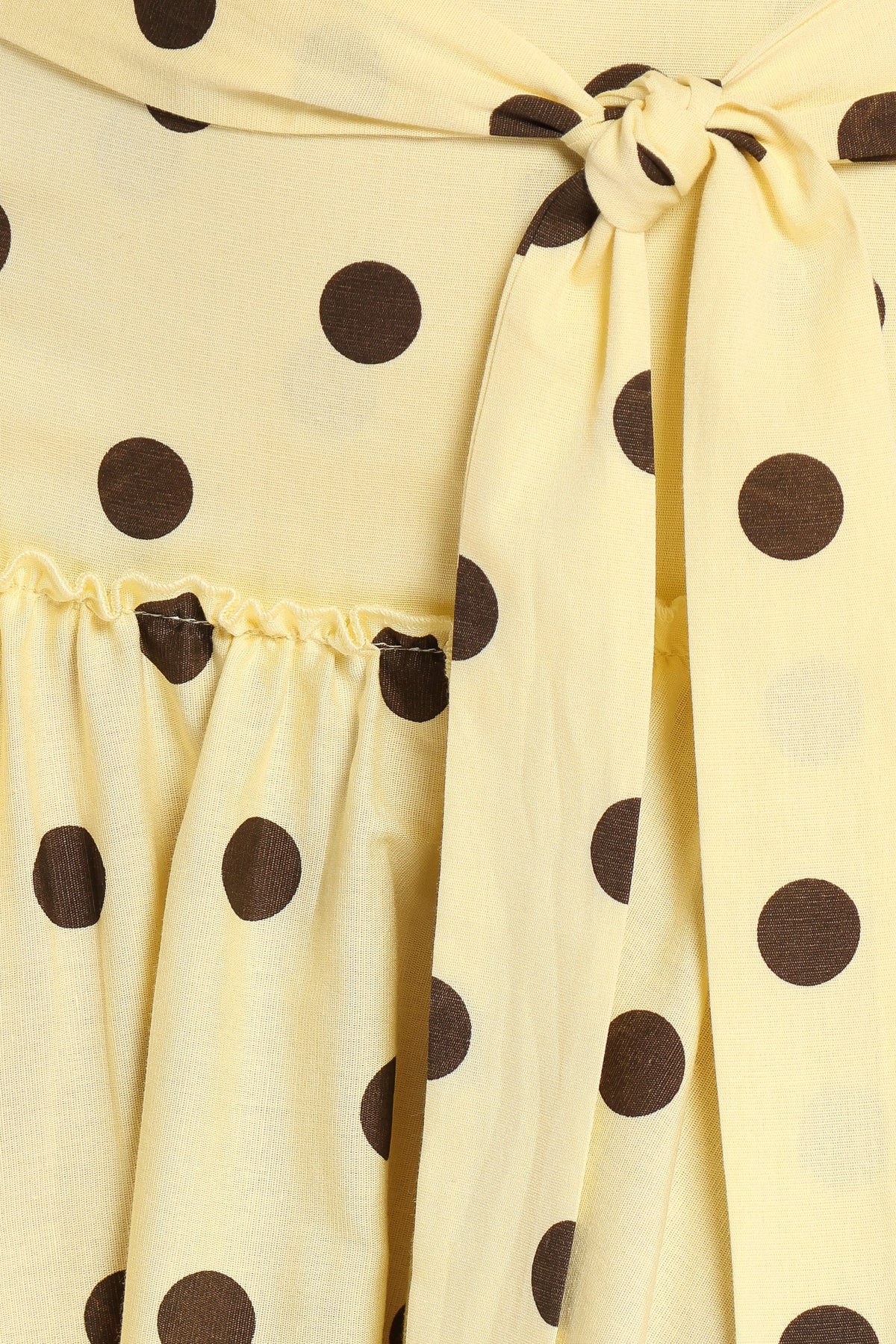 BOTTOMS Zodie Hanky Hem Midi Skirt - Yellow Dot