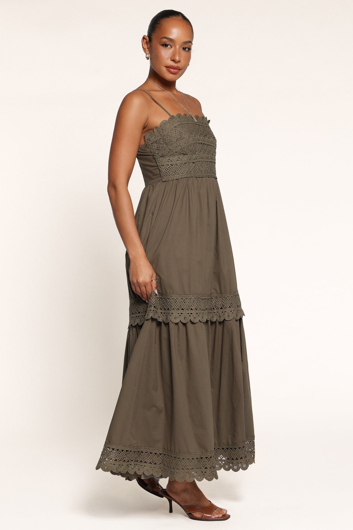 DRESSES Alorina Midi Dress - Olive Green