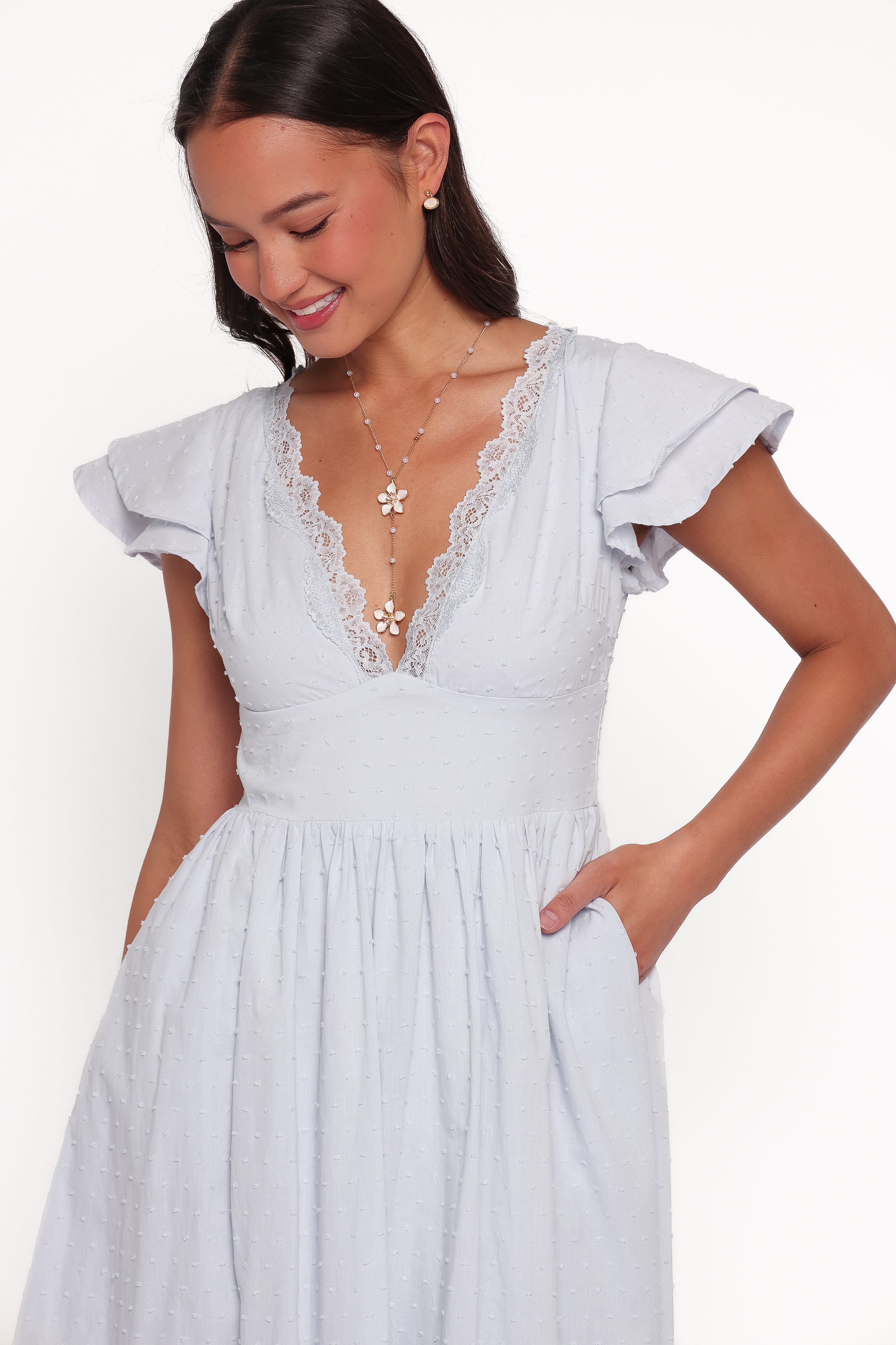 DRESSES Angelica Midi Dress - Icy Blue