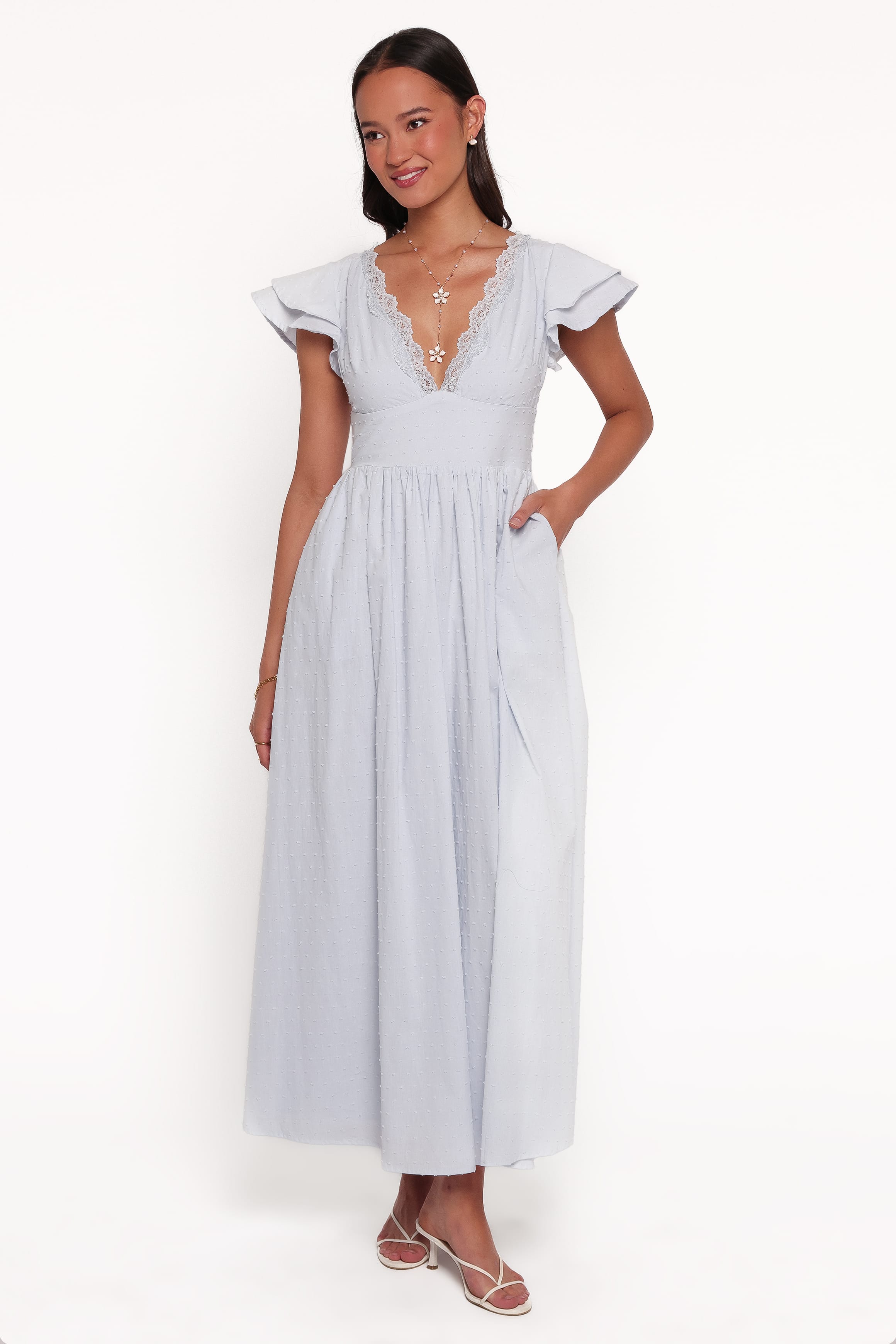 DRESSES Angelica Midi Dress - Icy Blue
