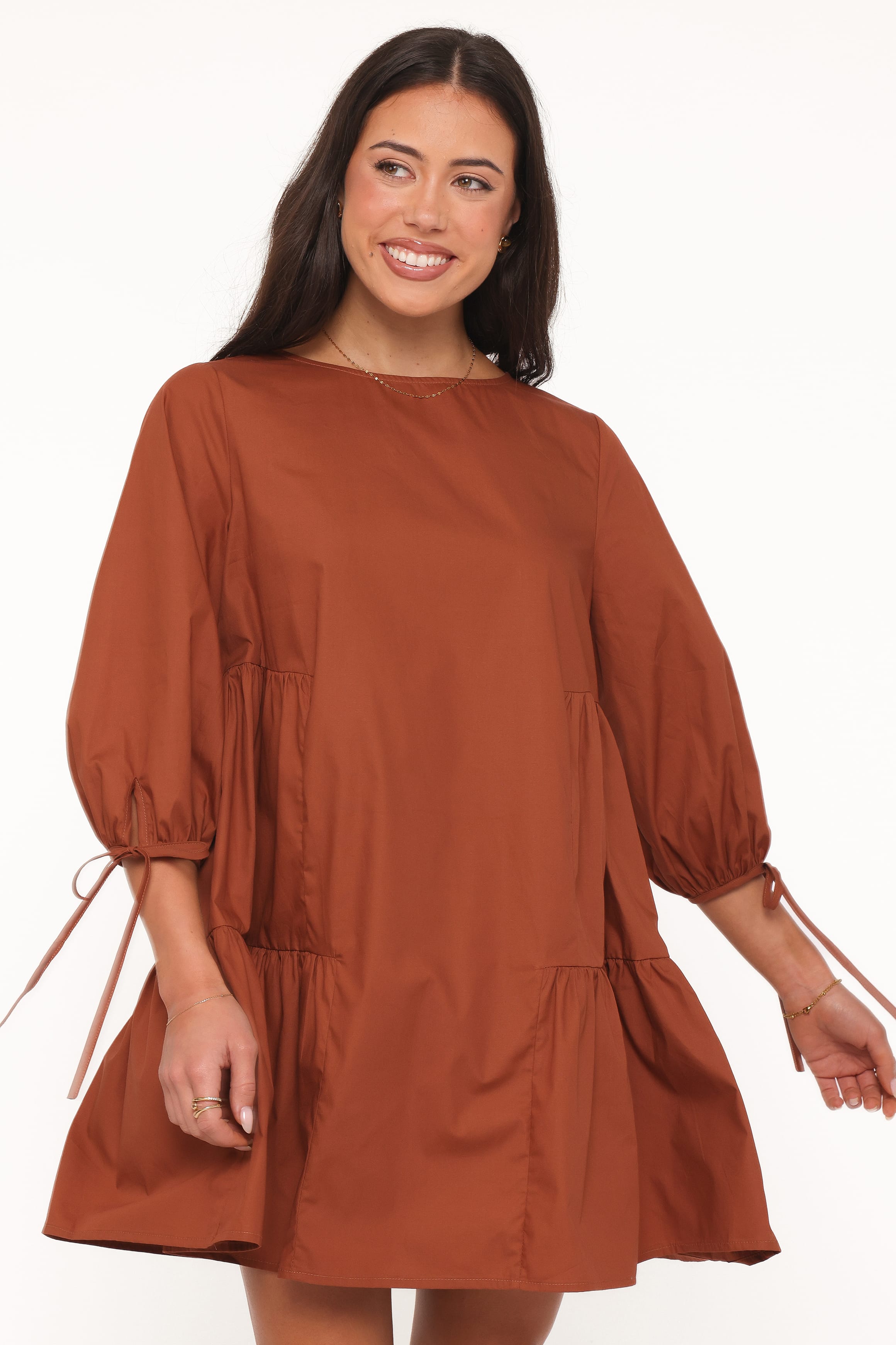 DRESSES Arthur Long Sleeve Mini Dress - Camel