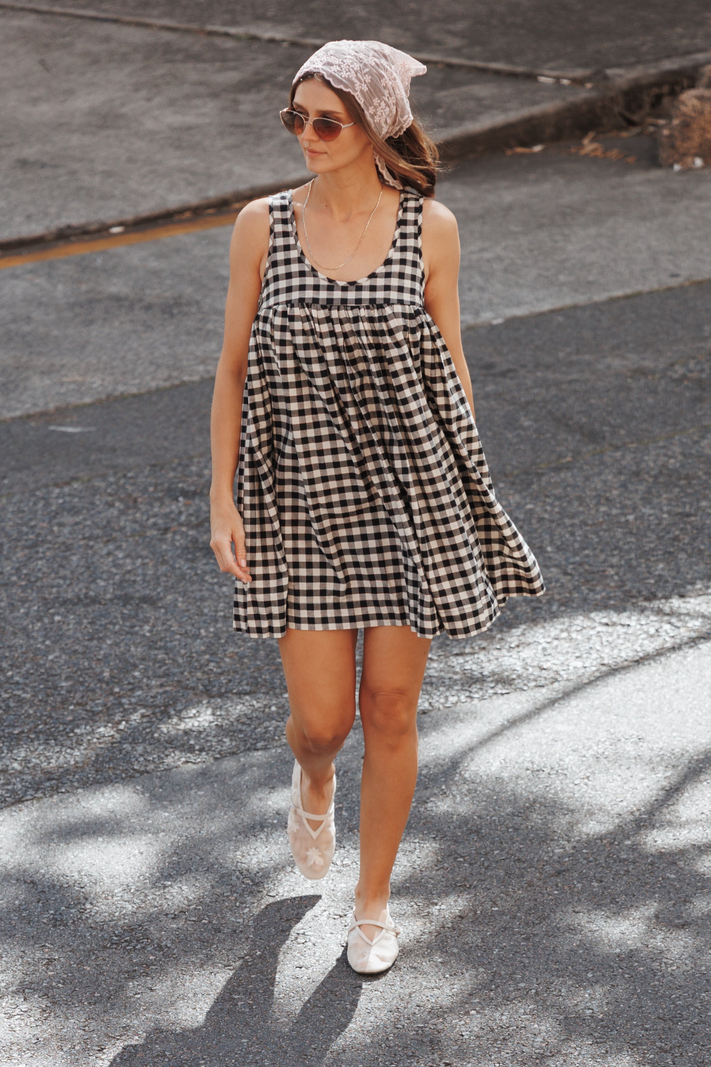 DRESSES Atria Mini Dress - Black Cream Gingham