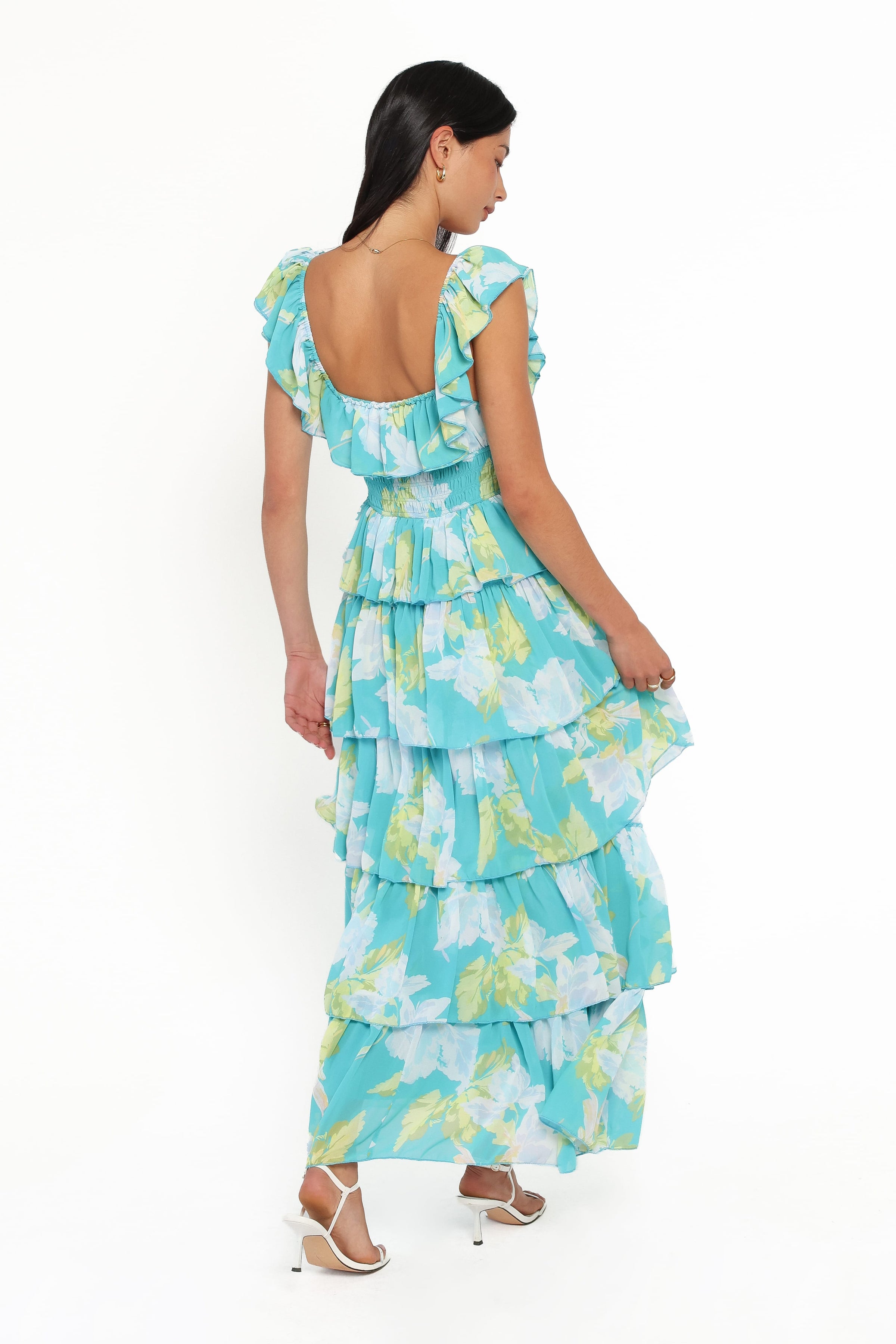 DRESSES Belle Maxi Dress - Aqua Floral