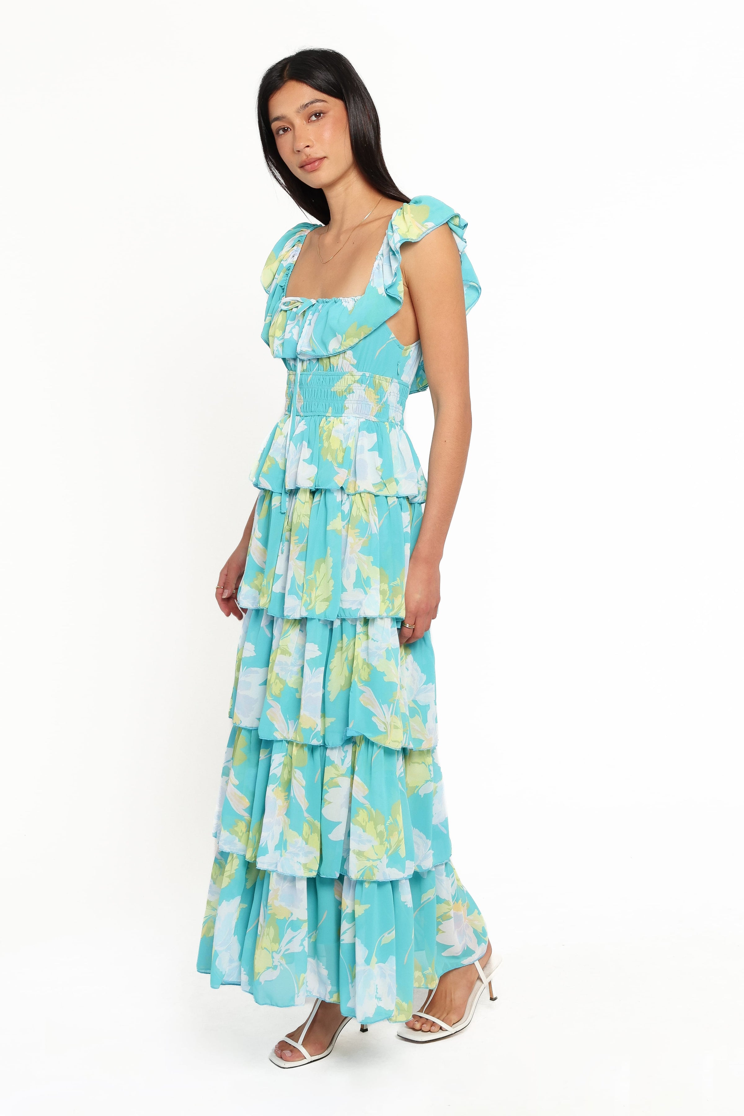 DRESSES Belle Maxi Dress - Aqua Floral