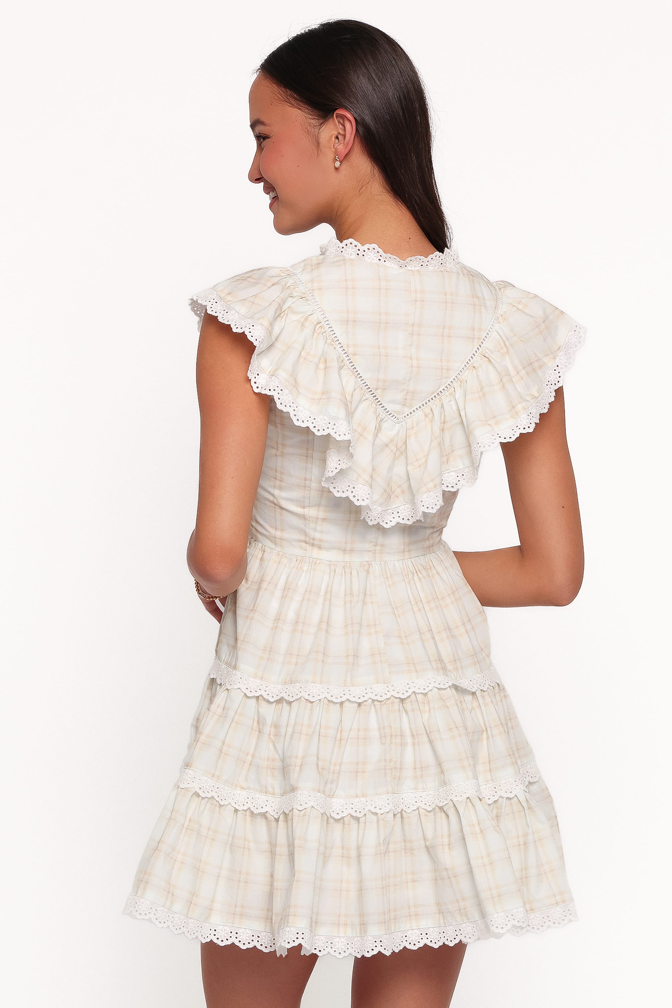 DRESSES Benowa Mini Dress - Butter Yellow Plaid