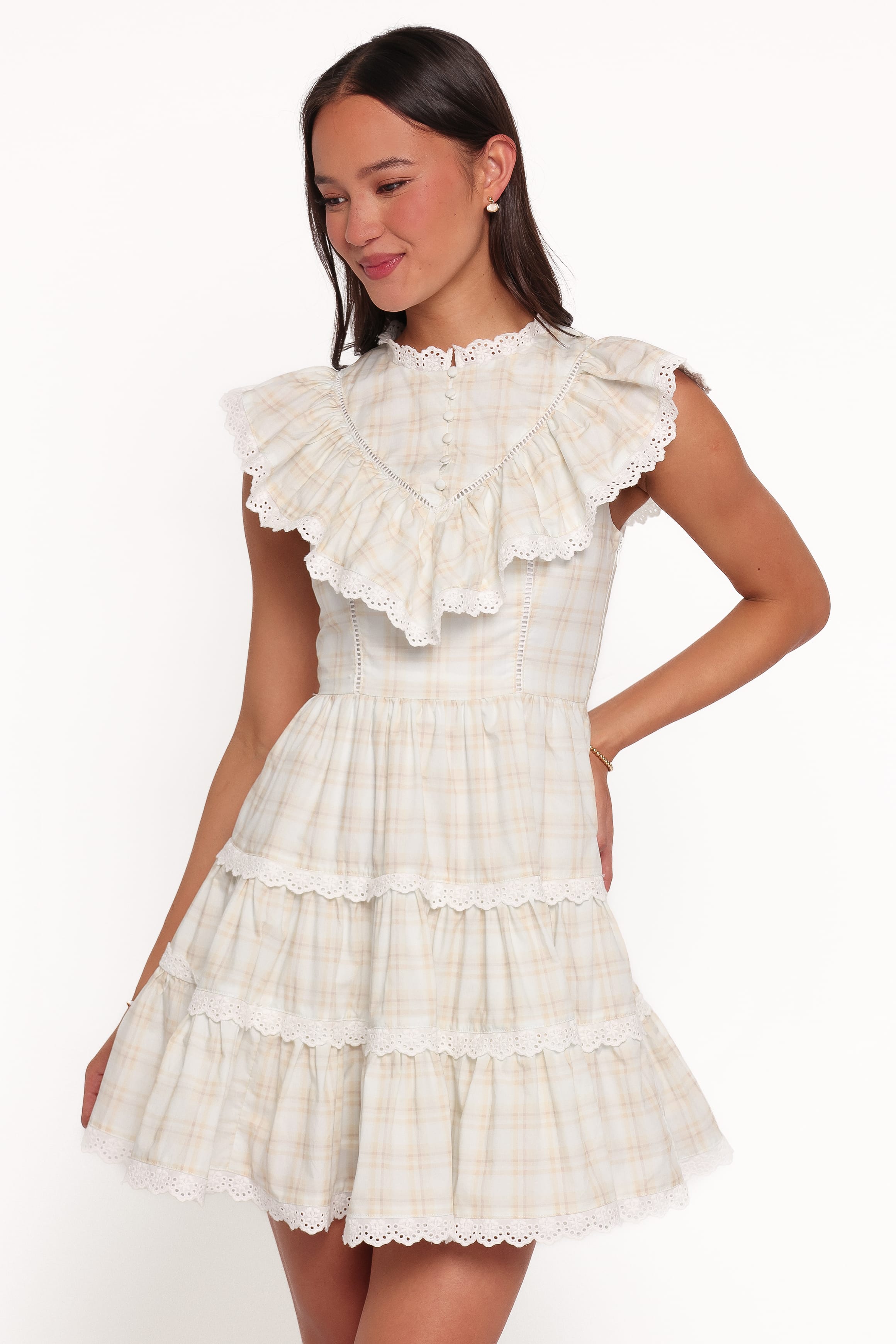 DRESSES Benowa Mini Dress - Butter Yellow Plaid