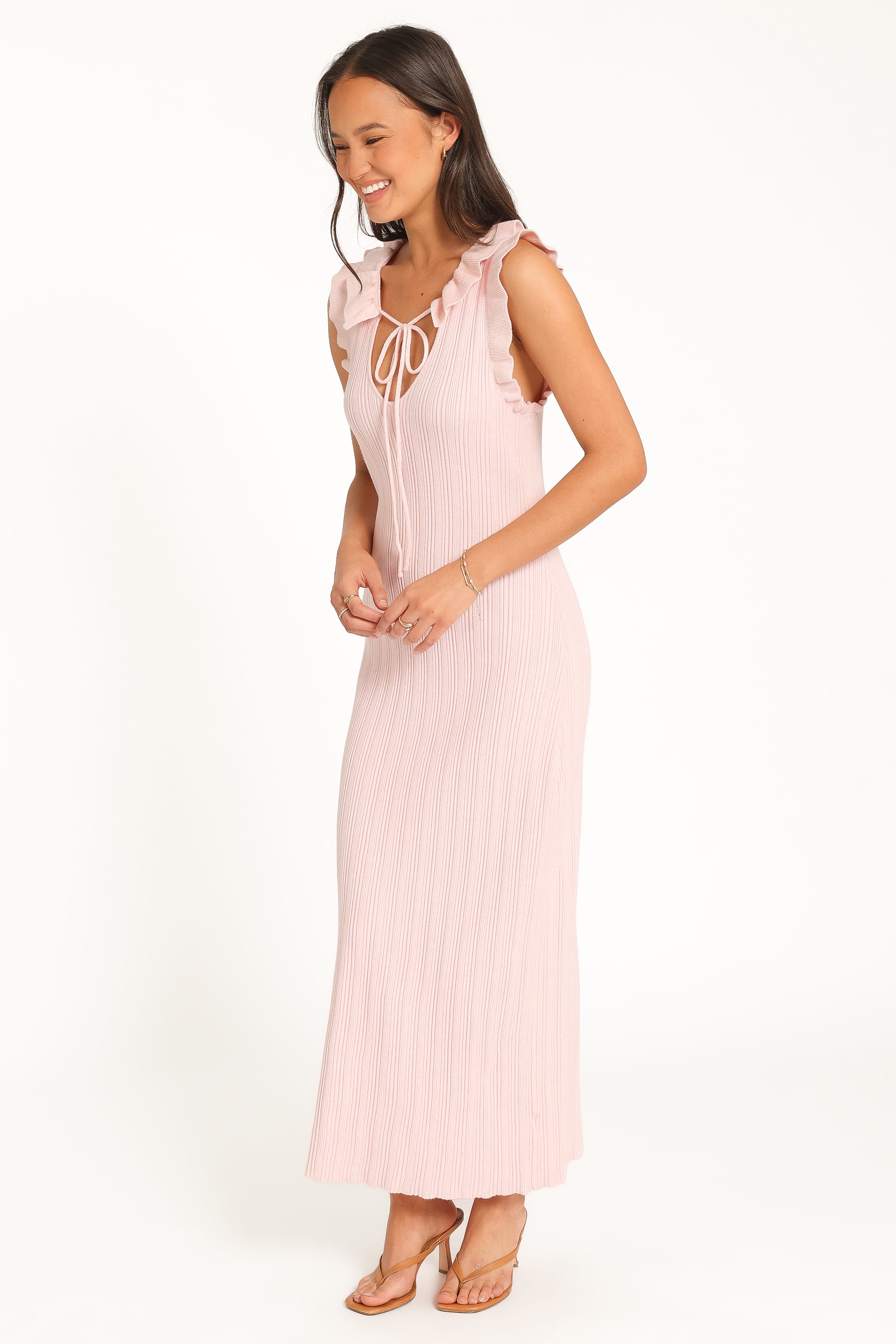 DRESSES Beverly Frill Knit Maxi Dress - Fairy Floss Pink