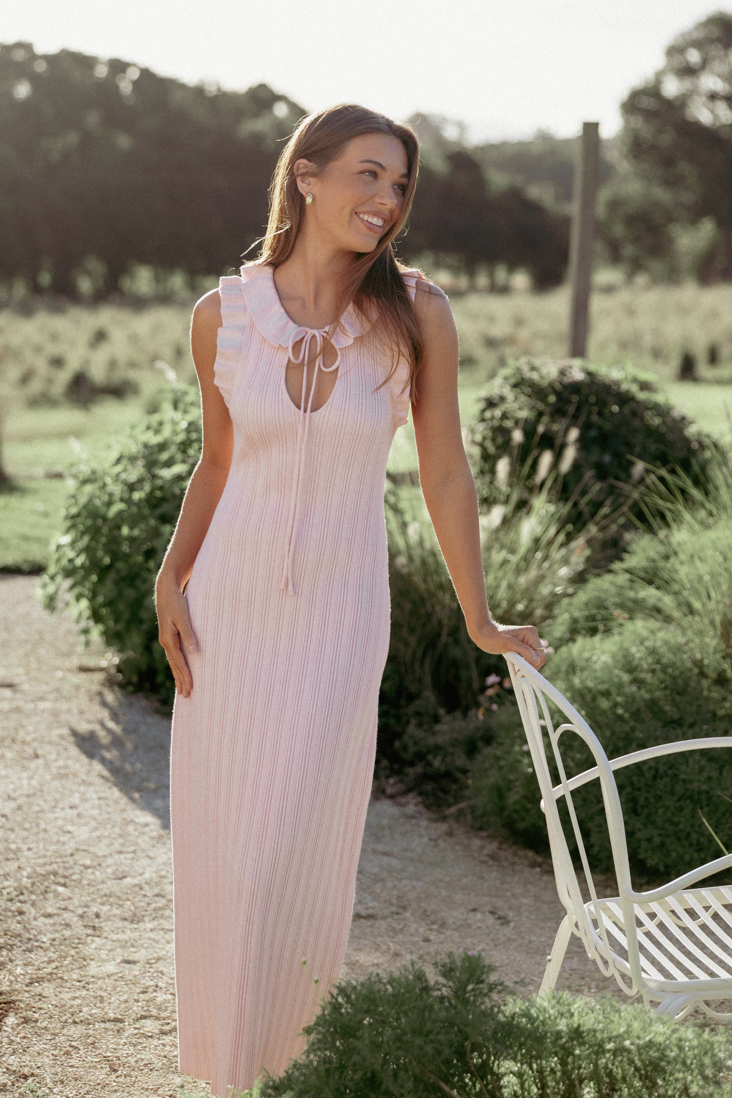 DRESSES Beverly Frill Knit Maxi Dress - Fairy Floss Pink