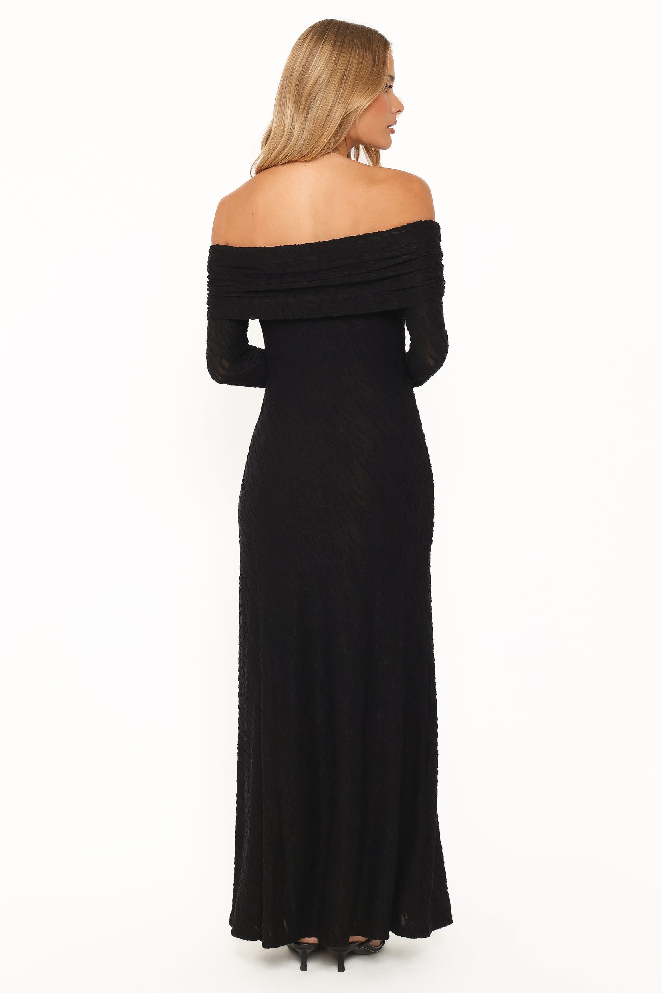 DRESSES Brandy Textured Mesh Maxi Dress - Black