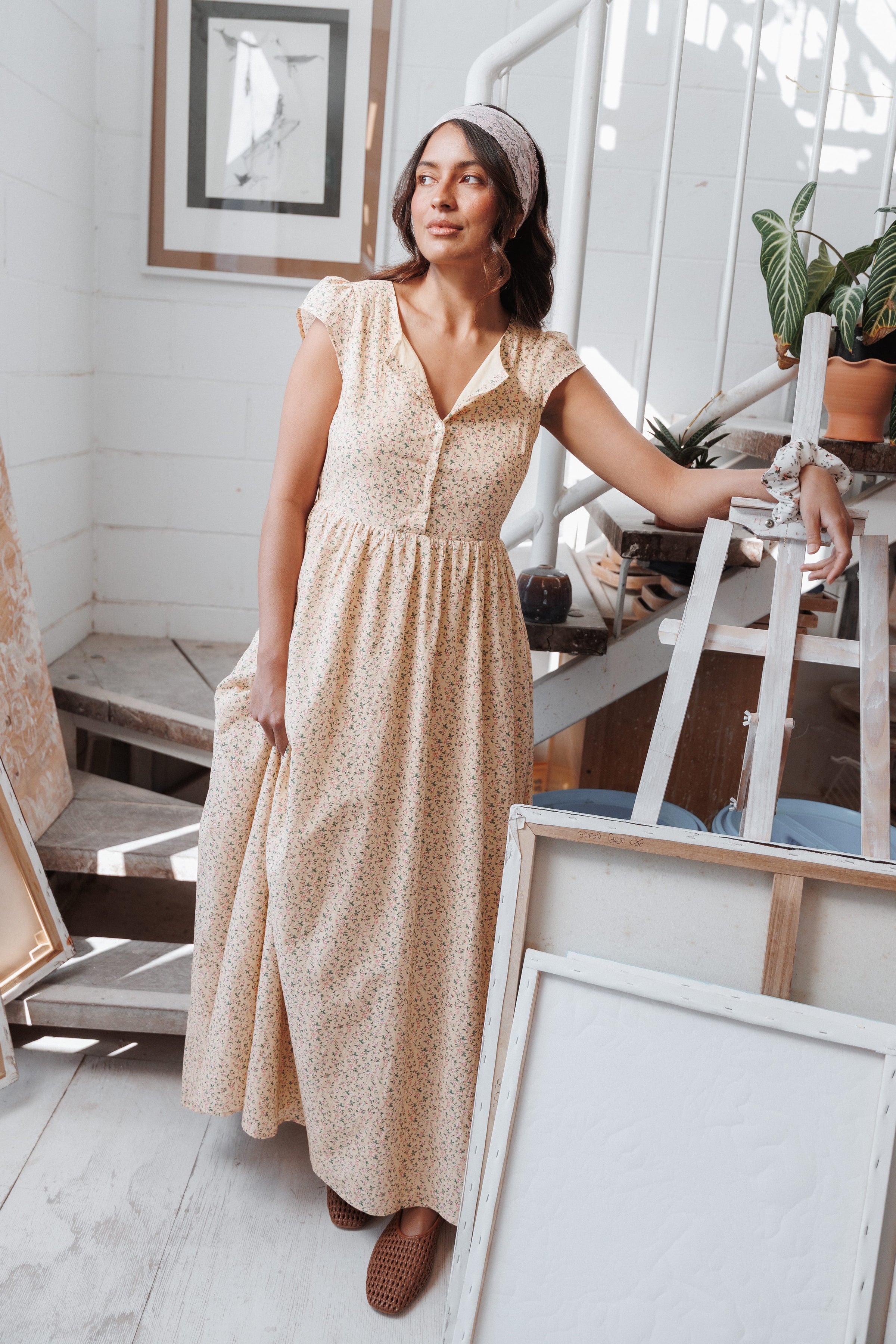 DRESSES Cadwin Maxi Dress - Yellow Ditsy Floral
