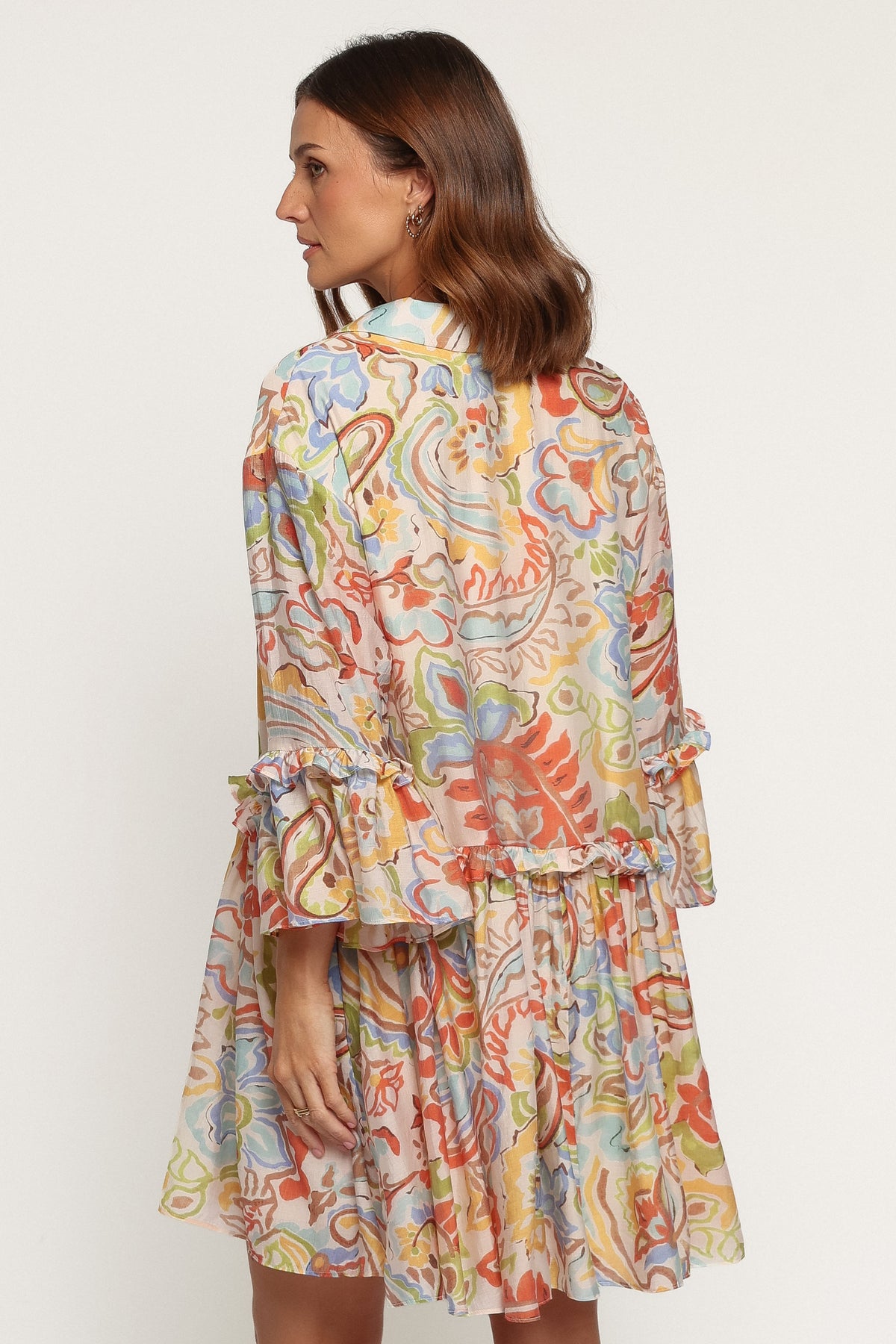 DRESSES Caplan Mini Dress - Green Blue Paisley