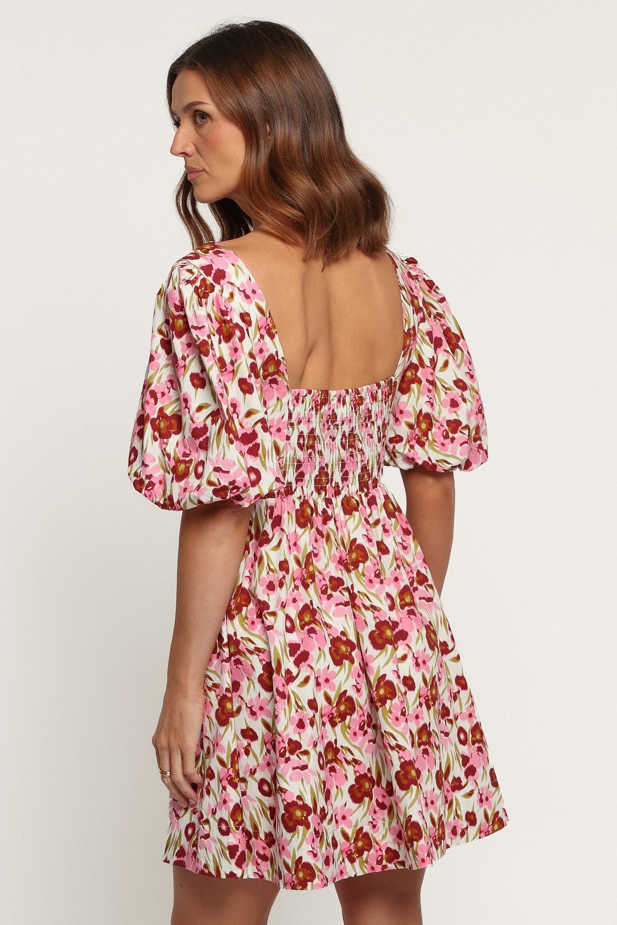 DRESSES Deanne Mini Dress - Pink Green Floral