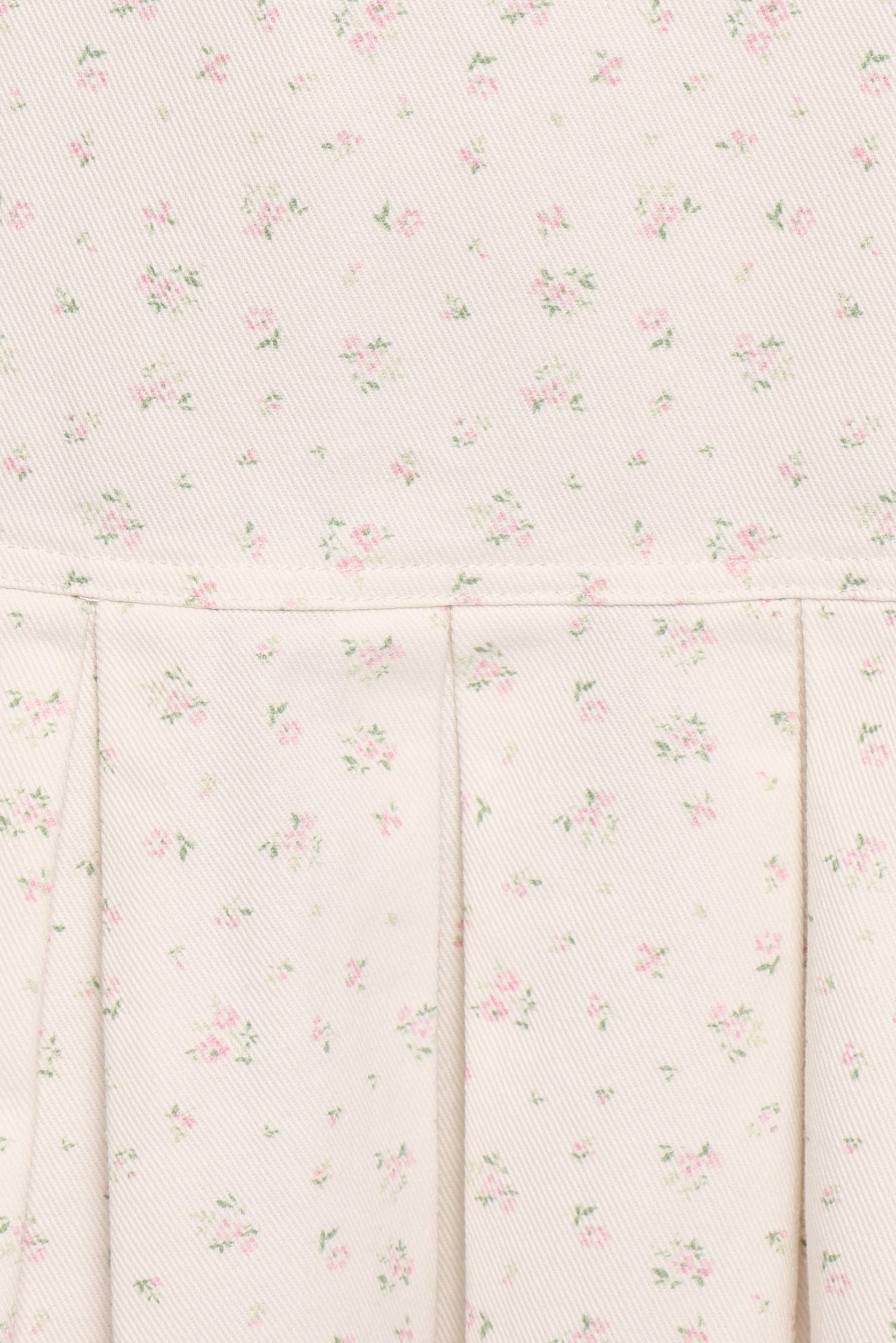DRESSES Elarina Pleated Mini Dress - White Ditsy Floral